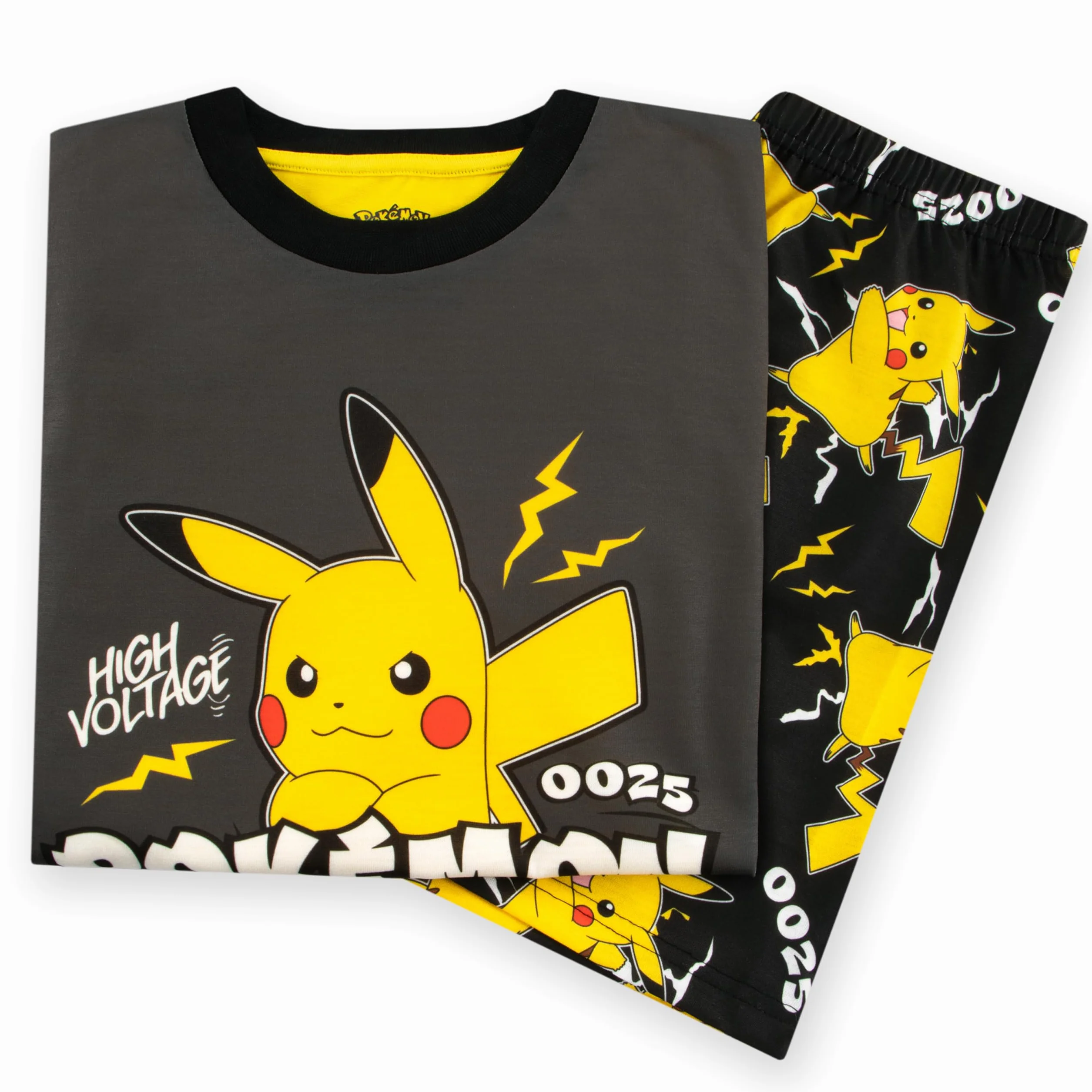 Pokémon Piżama | Piżama Chłopięca Pikachu | Piżama dla Chłopców | Zestaw Krótkiej Piżamy Chłopięcej z Krótkim Rękawem