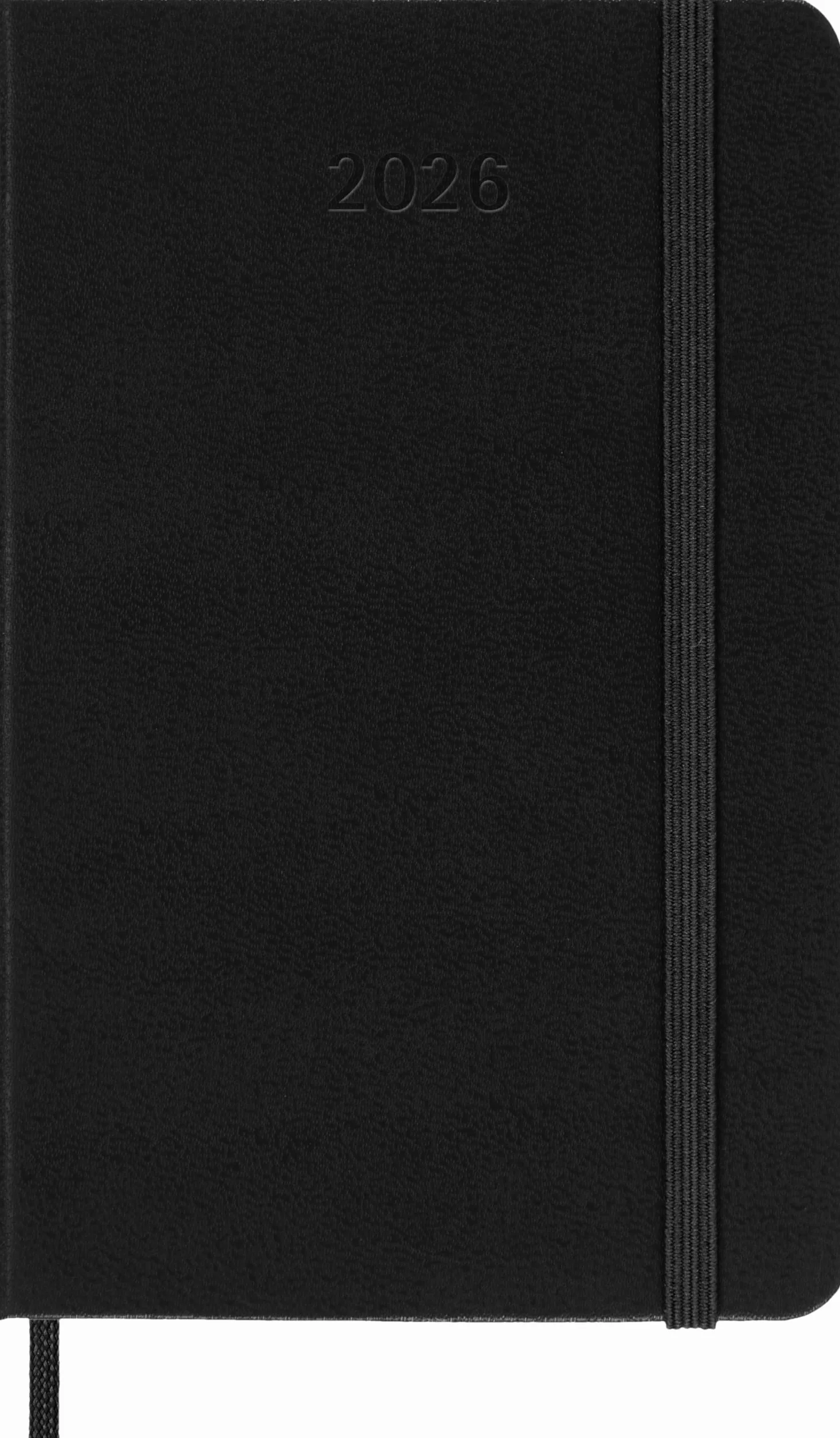 Moleskine 12 Monate Tageskalender 2026, Pocket/A6, 1 Tag = 1 Seite, fester Einband, Schwarz