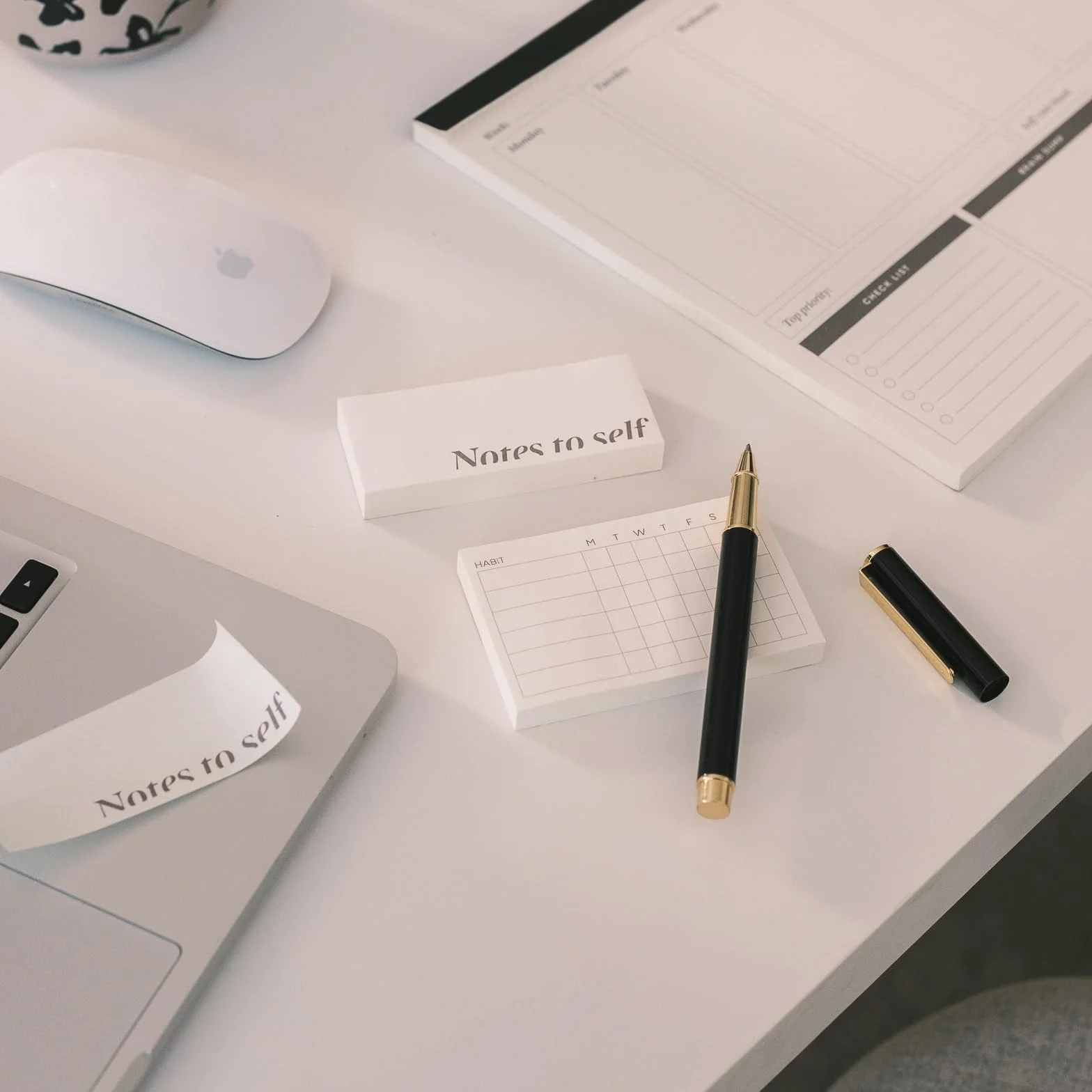 Kokonote Sticky Notes - Habit Tracker | 90 Sheets Note Pads, Cute Sticky Notes, Clear Post It Notes | University Essentials Stationery, Office Accessories, Uni Essentials