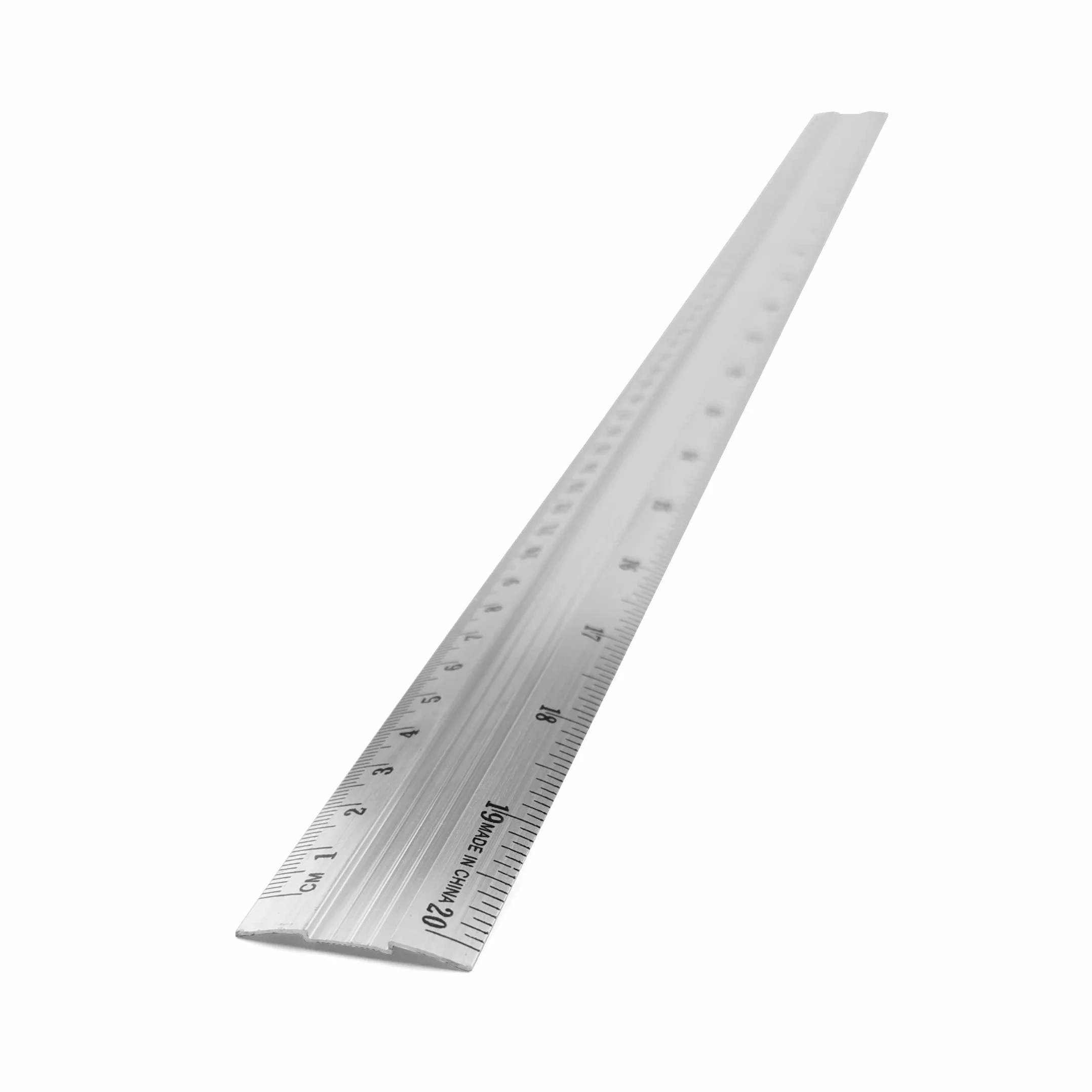 D.RECT Linijka Aluminiowa 50 cm – Srebrna Linijka Metalowa do Szkoły, Biura i Domu