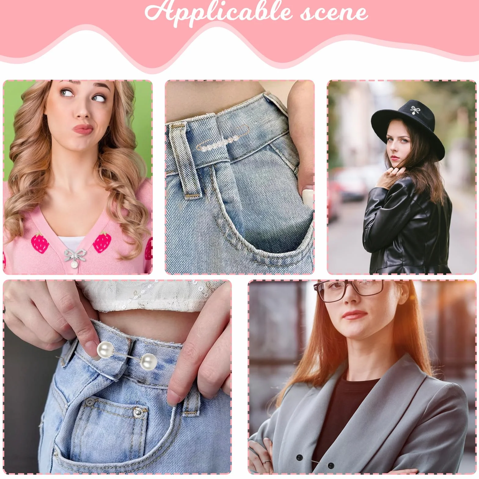 8 sztuk broszek dla kobiet, broszki ze sztucznymi perłami, broszki, broszka w stylu vintage, dekolt w stylu vintage, redukcja, wiele rozmiarów, agrafki, z pudełkiem do przechowywania, na ubrania