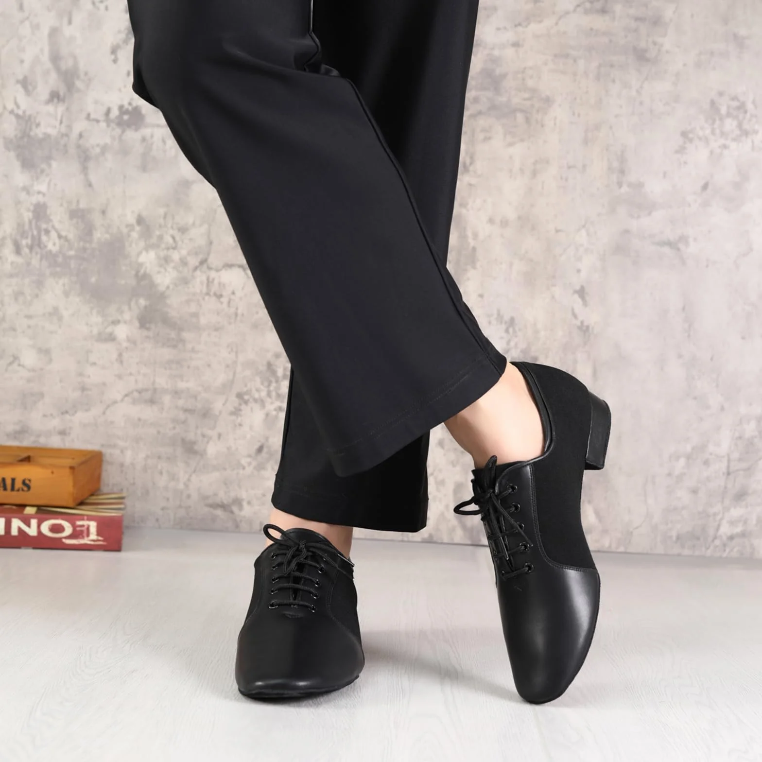 Męskie Buty do Tańca Latynoamerykańskiego Sznurowane Buty do Tańca Salsy Tango Buty do Tańca dla Mężczyzn