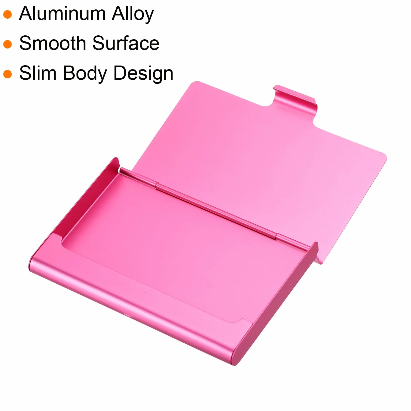 PATIKIL Etui na wizytówki, 2 sztuki aluminiowych metalowych etui na karty profesjonalne kieszonkowe na wizytówki z imieniem i nazwiskiem, różowe