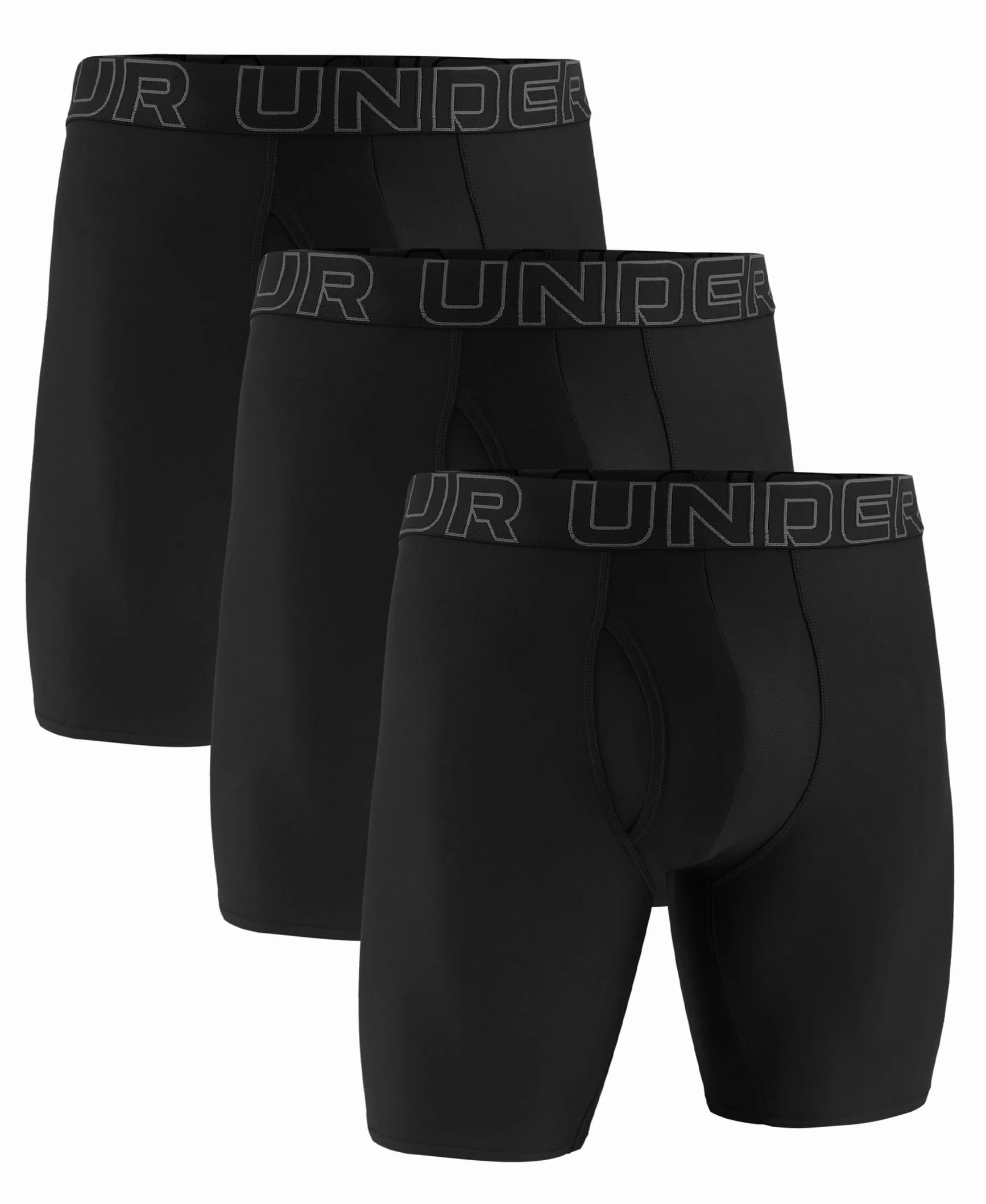 Under Armour Performance Tech Multi-Pack Męskie bokserki z długimi nogawkami, wewnętrzny szew 23 cm, całodzienny komfort, L