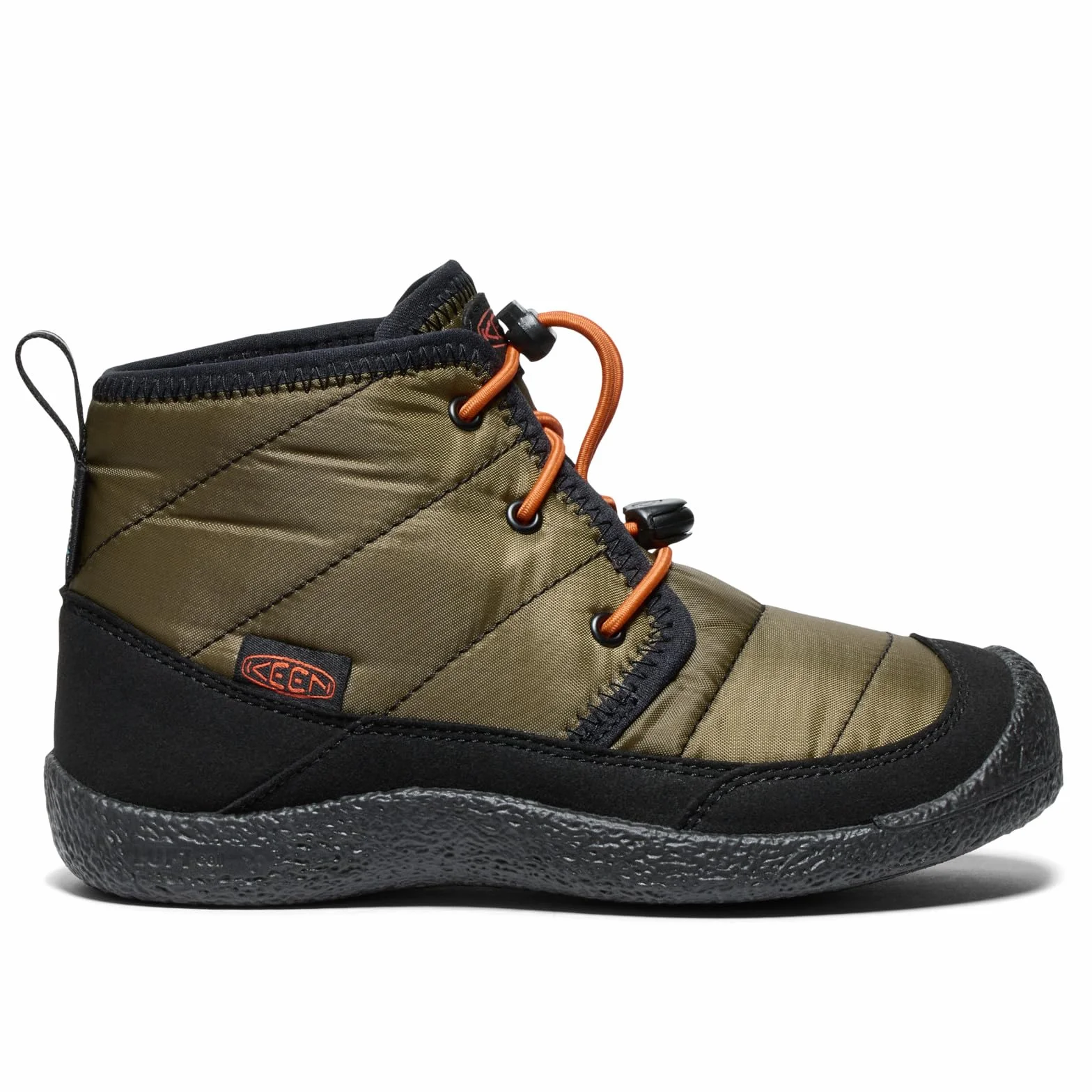 KEEN Unisex dziecięce buty Howser 2 Chukka wodoodporne buty, Ciemny oliwkowy złoty płomień, 39 EU
