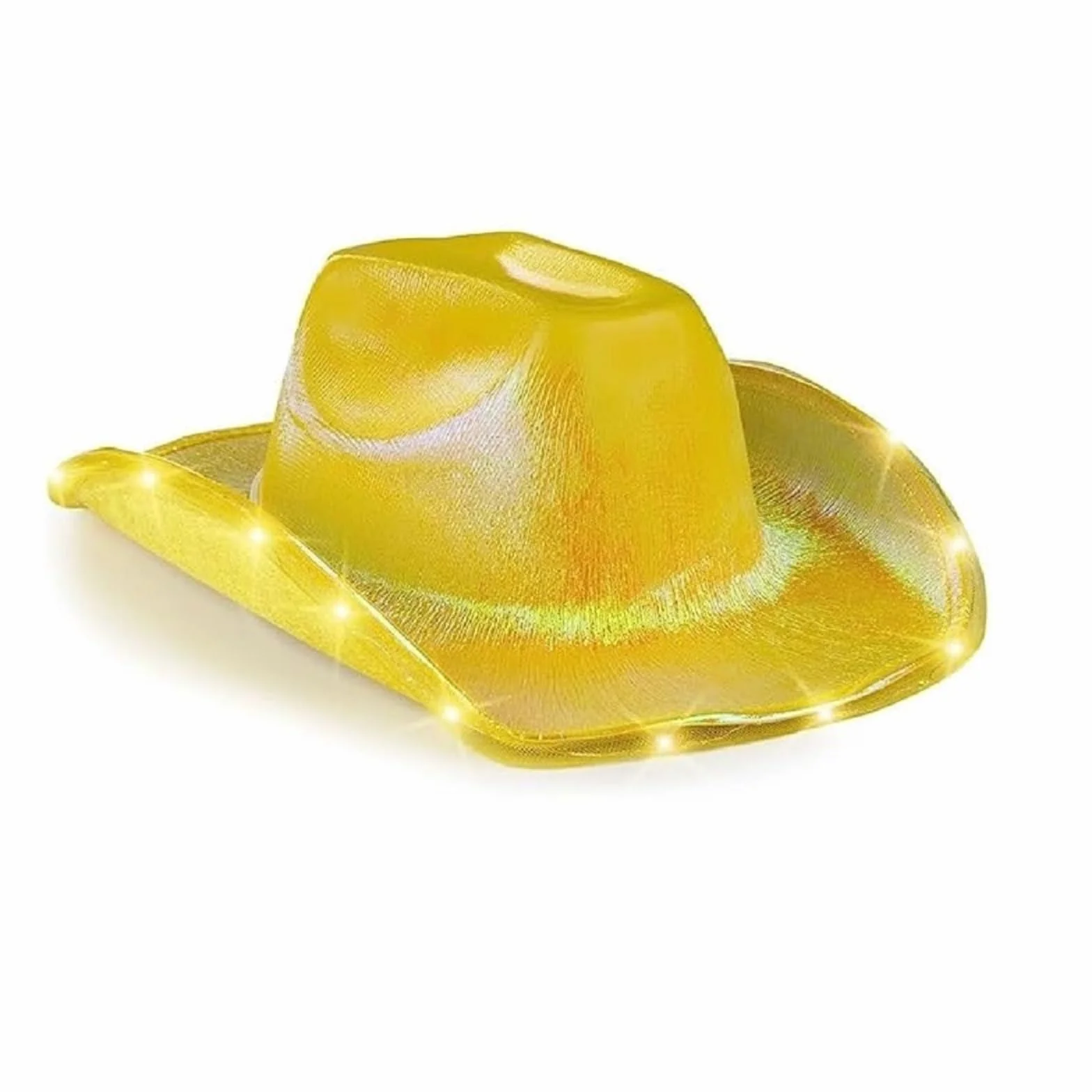 Unisex kapelusz kowbojski świecący migający daszek LED zabawa świecąca czapka na ślub bal urodziny przyjęcie Halloween Boże Narodzenie