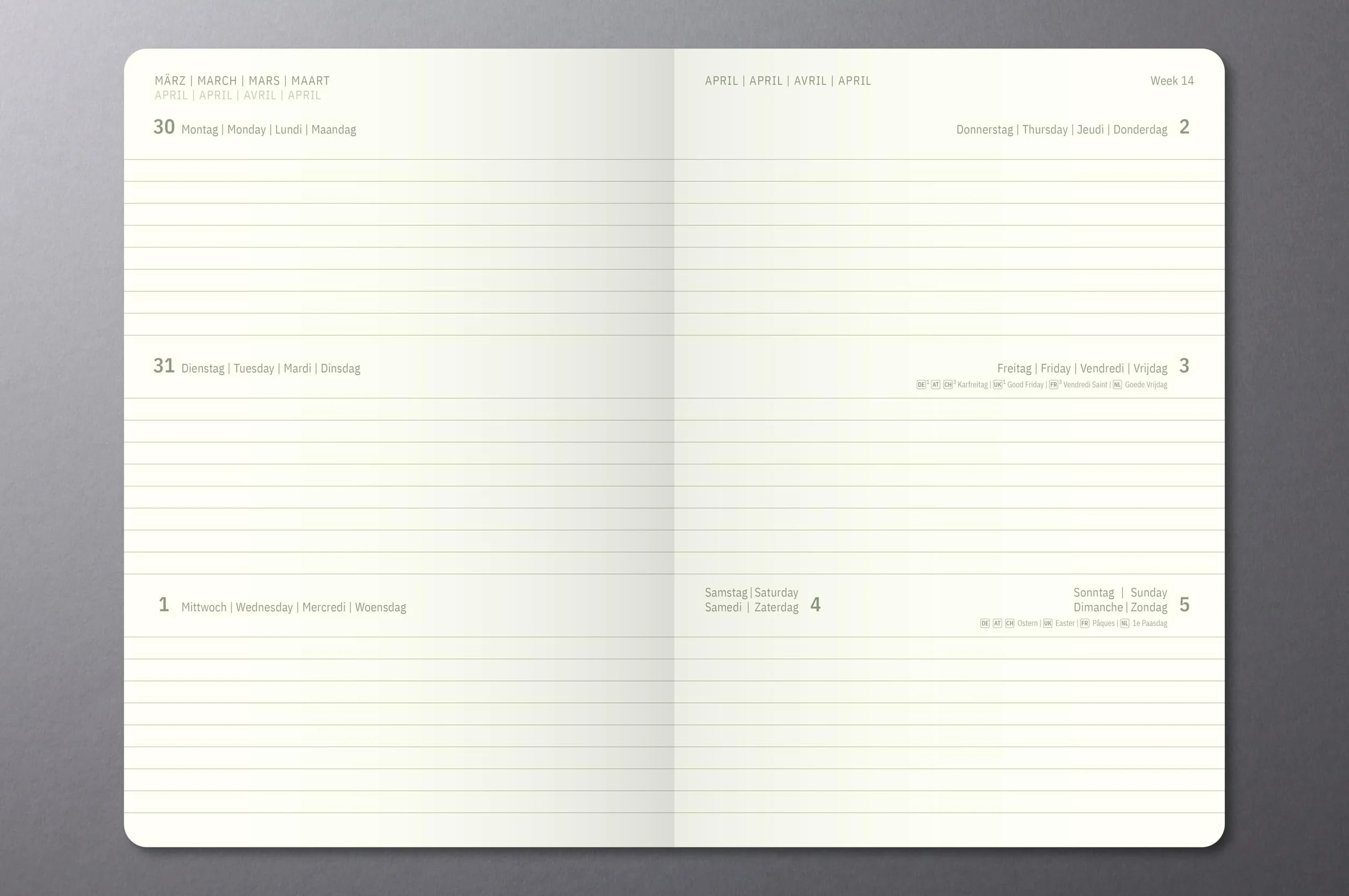 SIGEL C2667 Wochenkalender Conceptum 2026, ca. A6, , dunkelgrau: Agenda Conceptum, Classic, Hardcover