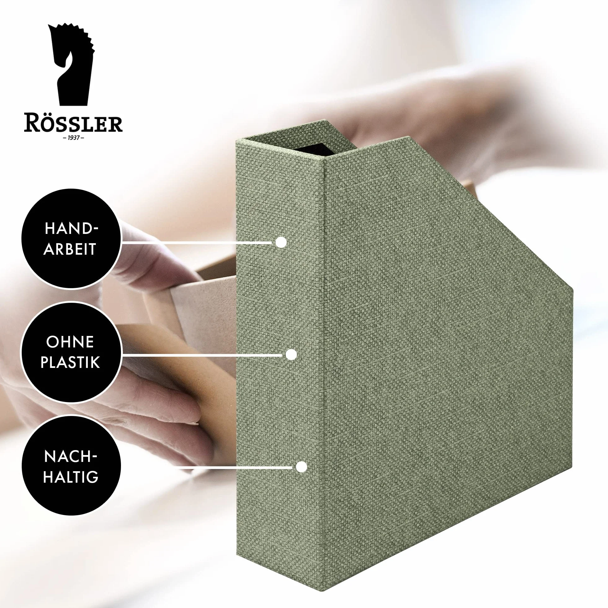 Rössler Papier 1318452670 - S.O.H.O. Teczka na czasopisma DIN A4, 8 x 26 x 31,5 cm, Special Line, szałwiowy, 1 szt.