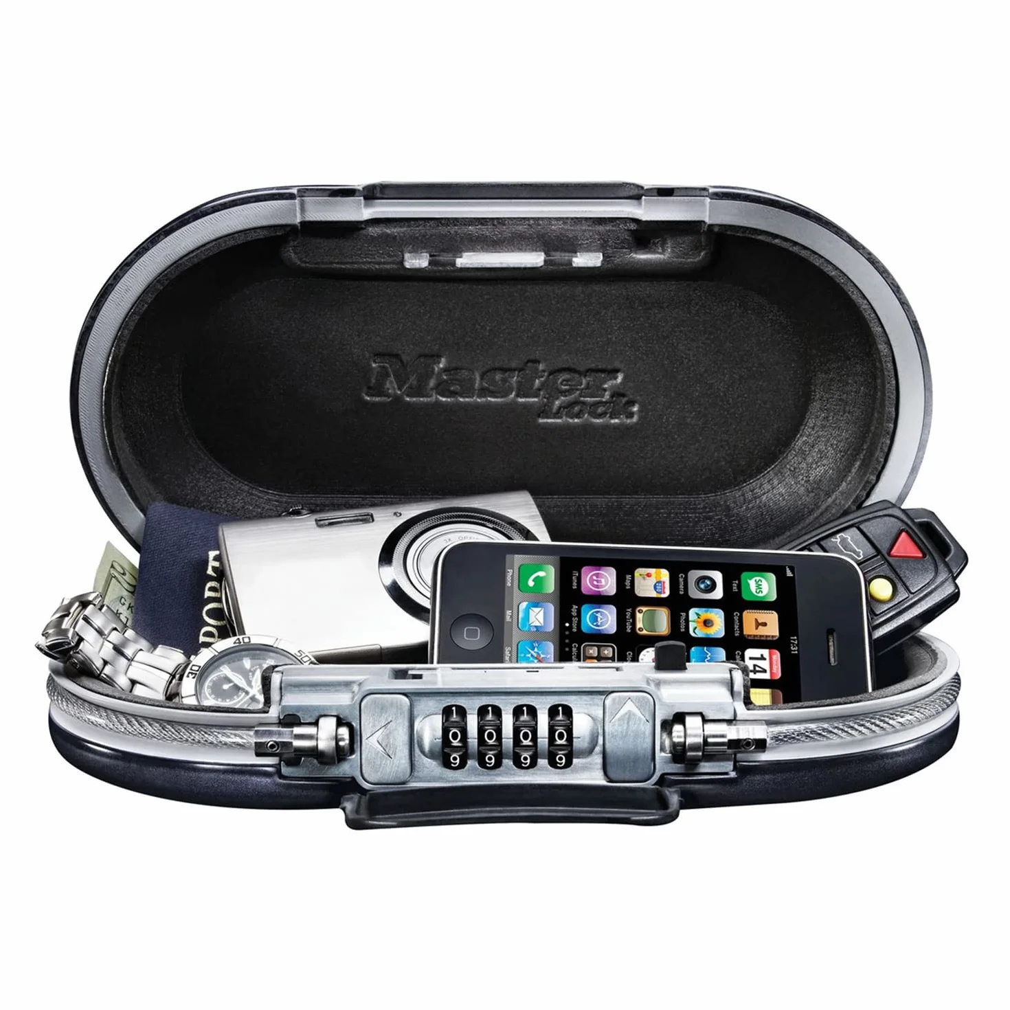 MASTER LOCK Mini sejf podróżny z kablem - 5900EURD