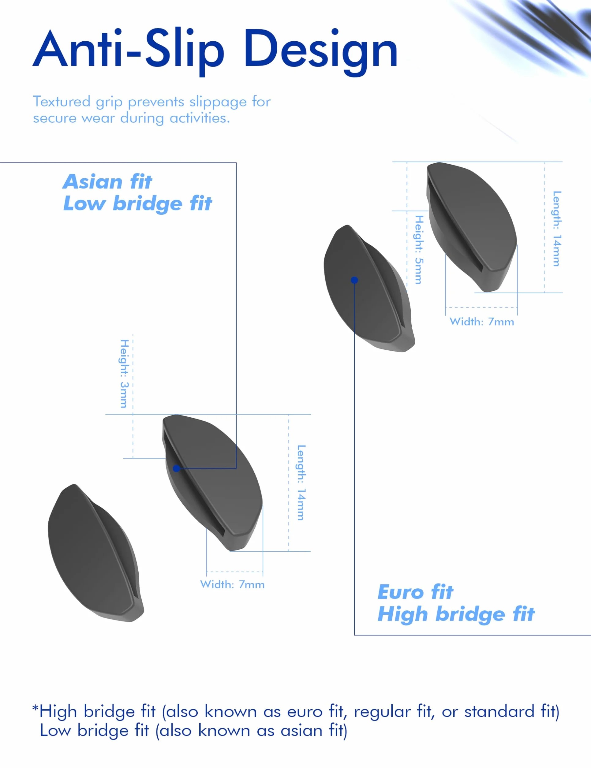 SAUCER Wymienne nakładki na noski do Oakley Frogskins Range OO9284 | Frogskins Hybrid | HSTN OO9242 | OO9242A Okulary przeciwsłoneczne