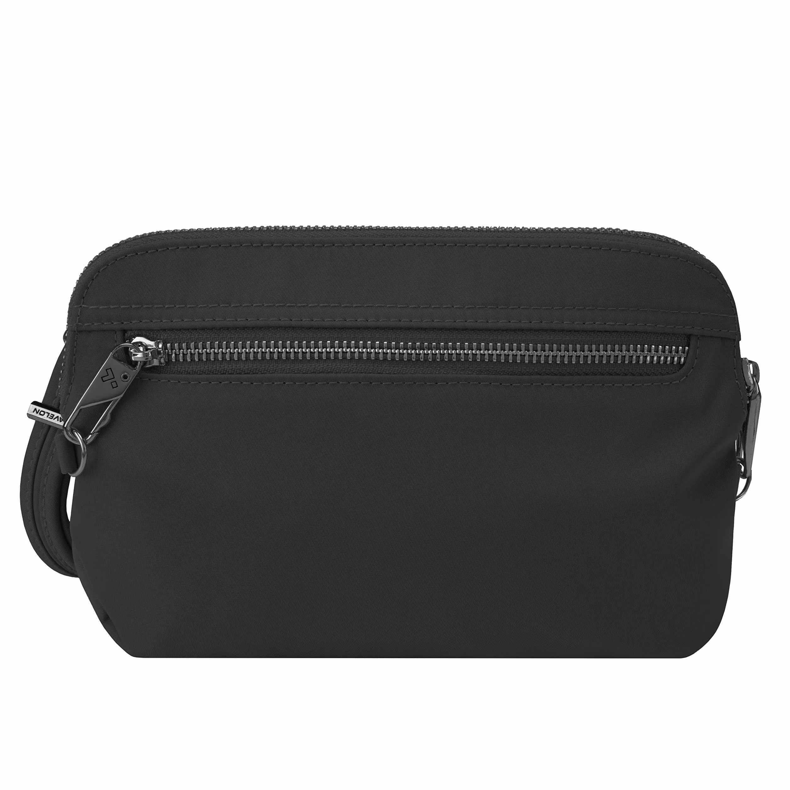 Travelon Damska antykradzieżowa dopasowana kabriolet kopertówka crossbody, onyks, jeden rozmiar