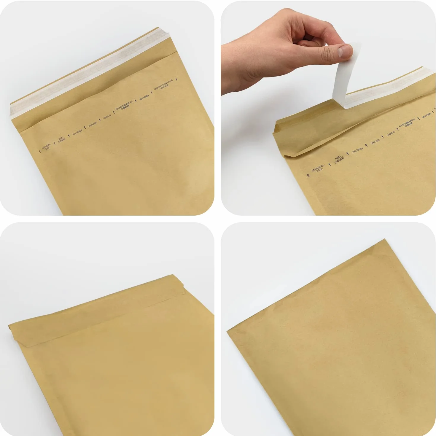 Netuno Opakowanie 10 brązowych kopert bąbelkowych A1 120 x 175 mm, wyściełane, odporne na rozdarcie torby wysyłkowe z recyklingu, odporne na rozdarcie