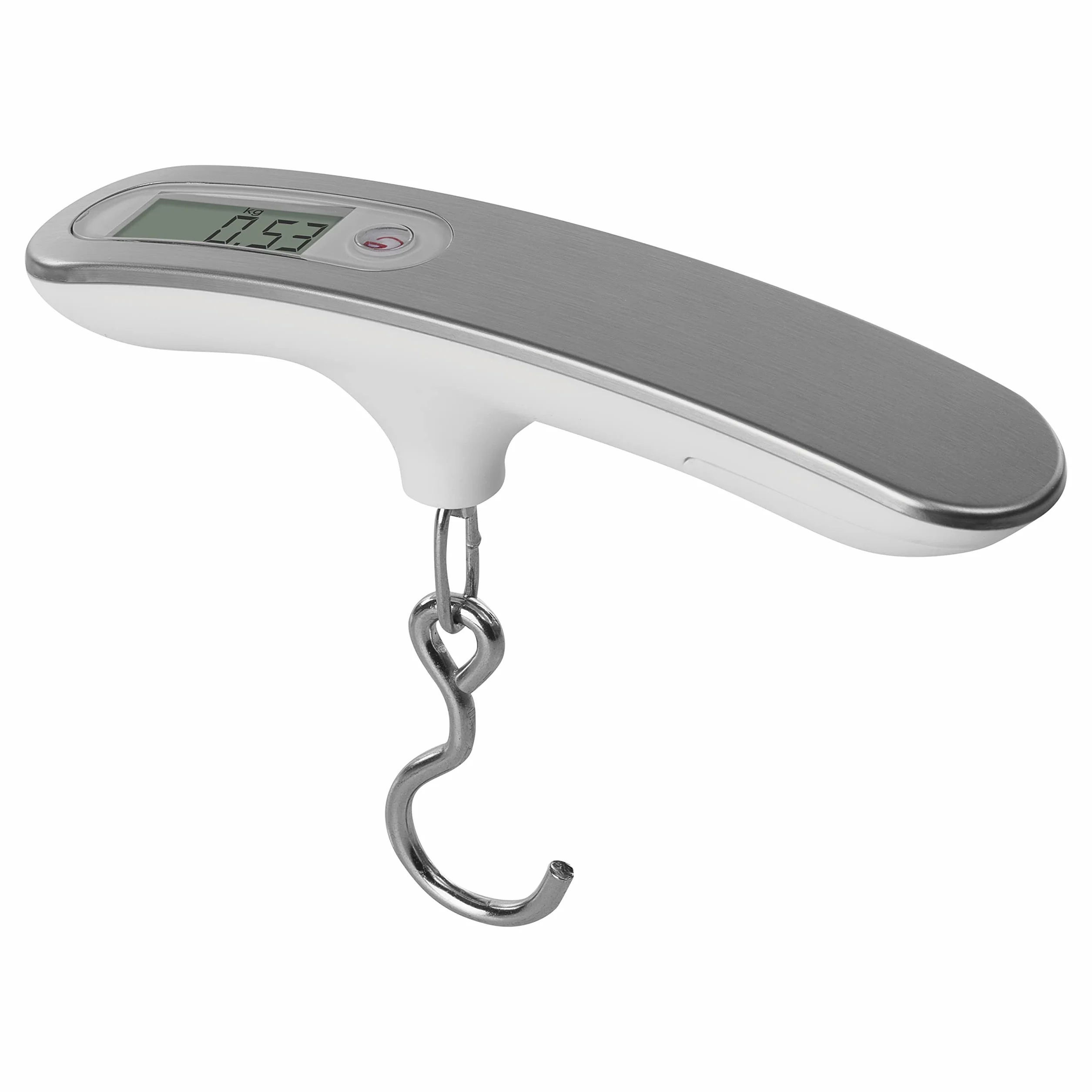 EMOS PT-506 EV020 cyfrowa waga wisząca/waga bagażowa/waga ryba/waga bagażowa/waga podróżna z funkcją ważenia, pasek, ekran LCD, maks. 50 kg, dokładność 10 g, baterie w zestawie