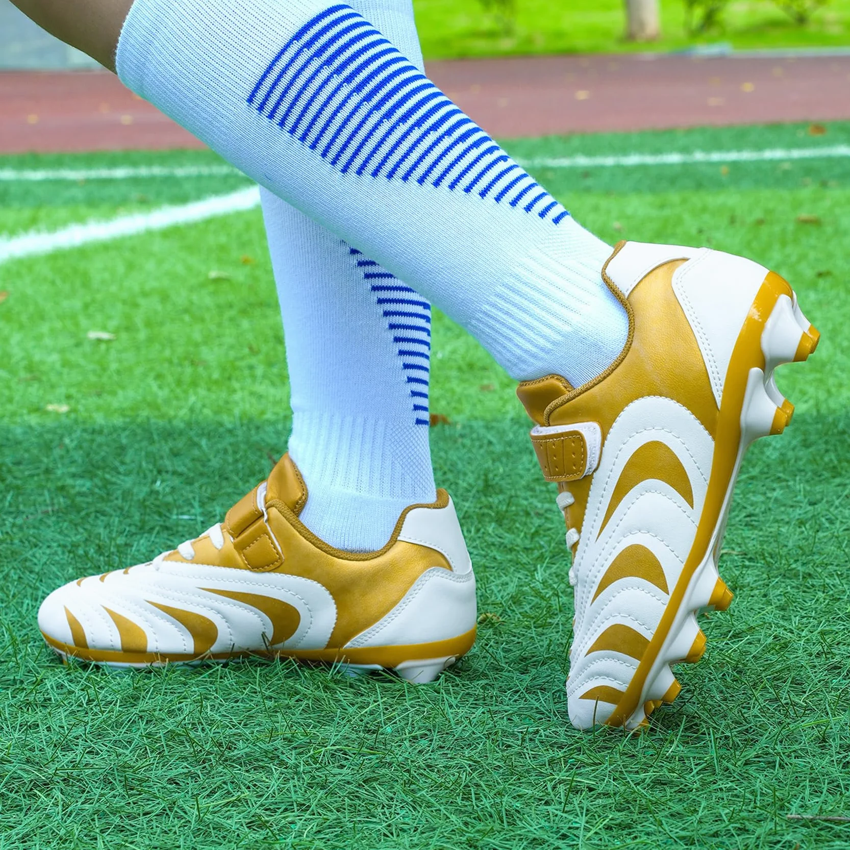 Buty Piłkarskie dla Dzieci Chłopców Dziewczyny Piłka Nożna Lekkoatletyka Trening Buty Sportowe Zawodowe Zawody Nastolatki Halowe Outdoorowe Korki Trampki