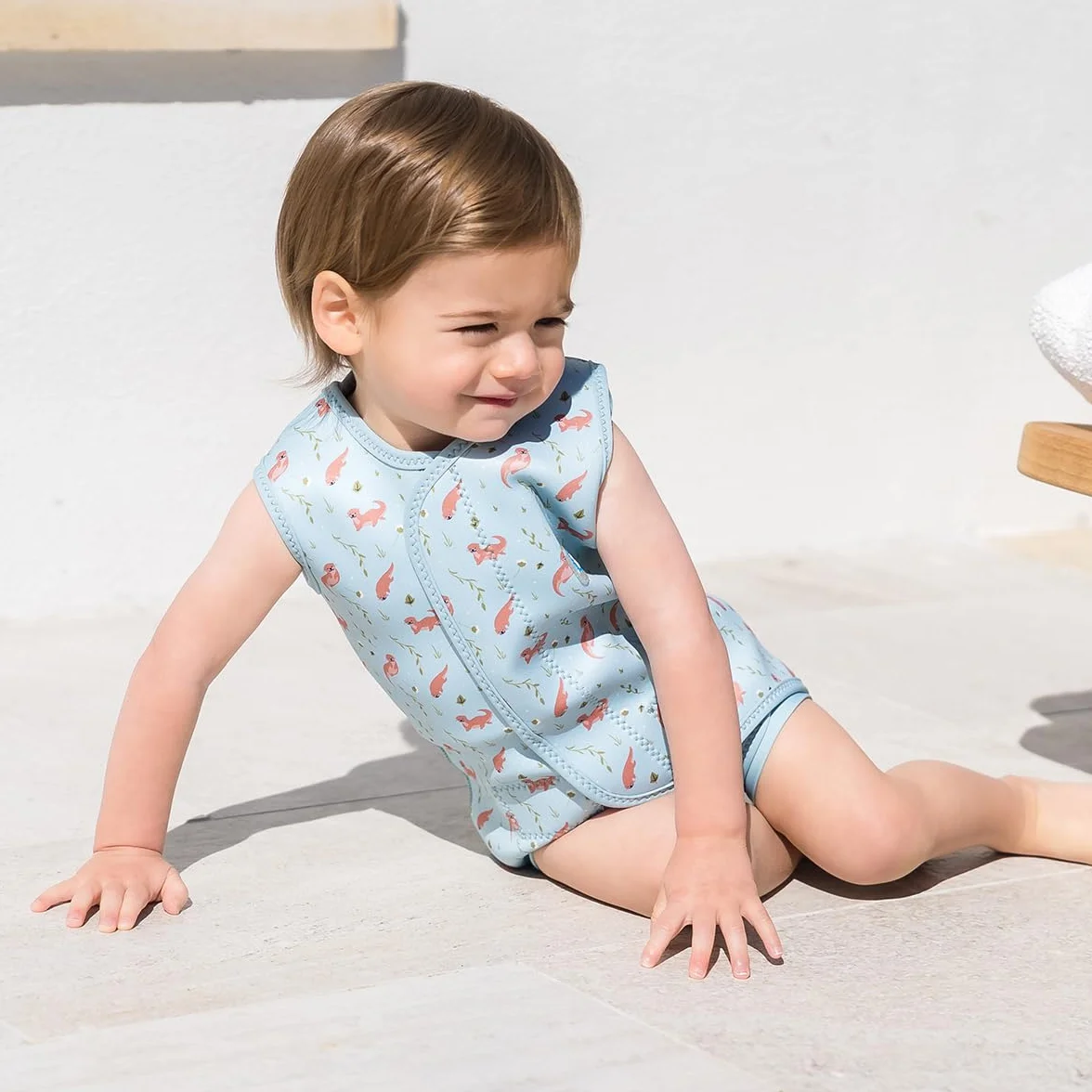 Splash About Wrap One Piece Swimsuit, Playful Otters, 6-18 Miesięcy Unisex Baby