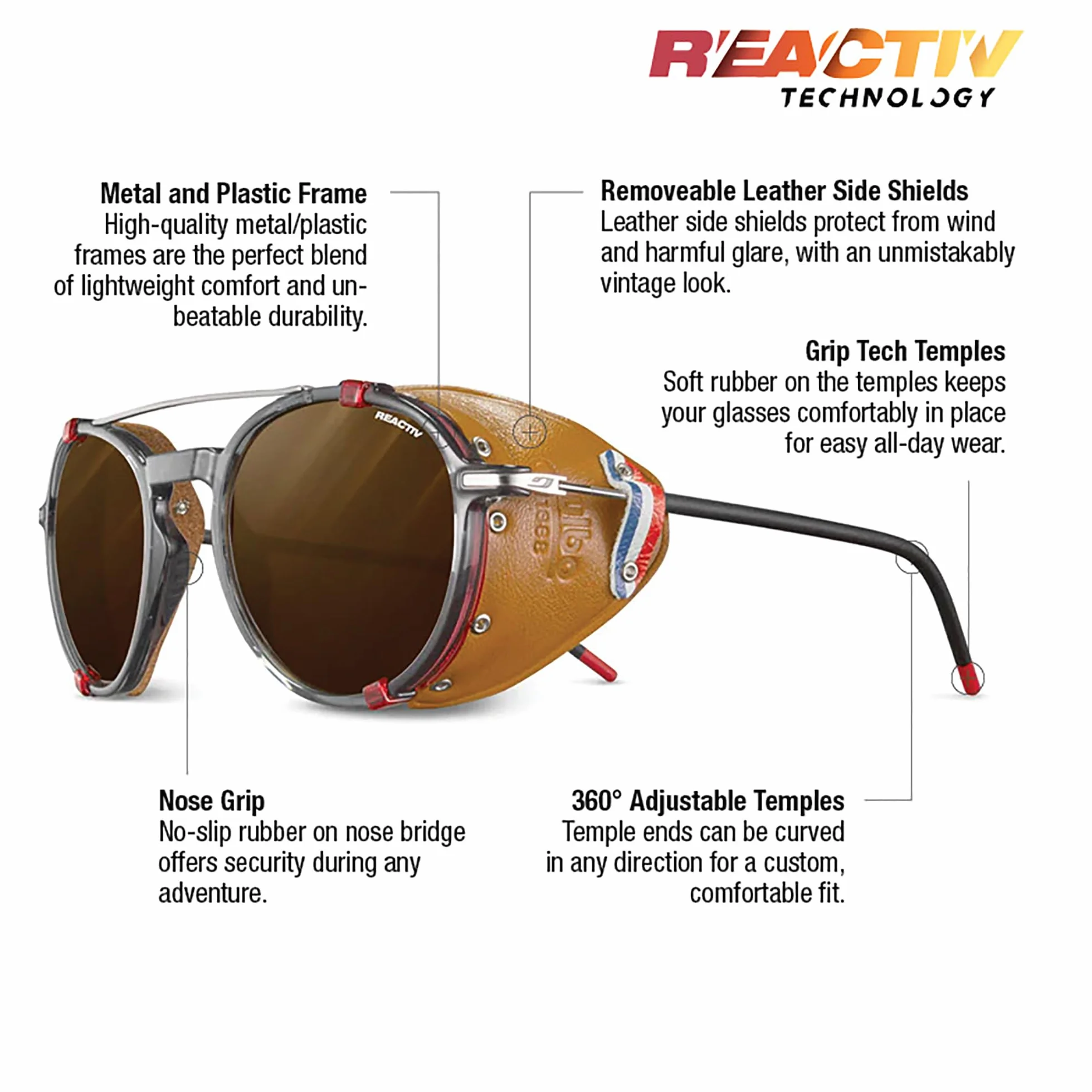 Julbo Okulary przeciwsłoneczne, Tryears/Red Black Legacy R24PL, L Unisex Dorosły, Tryears/Red Black Legacy R24pl, L