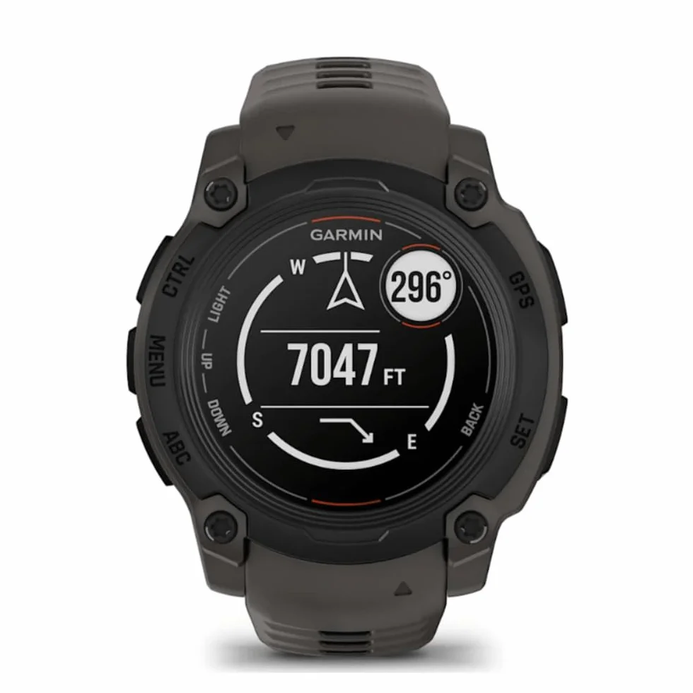 Garmin Instinct E [Renewed], 40 mm wytrzymały smartwatch GPS z istotnymi inteligentnymi funkcjami, wbudowane aplikacje sportowe, super wytrzymałe funkcje konstrukcyjne, czarna luneta z paskiem