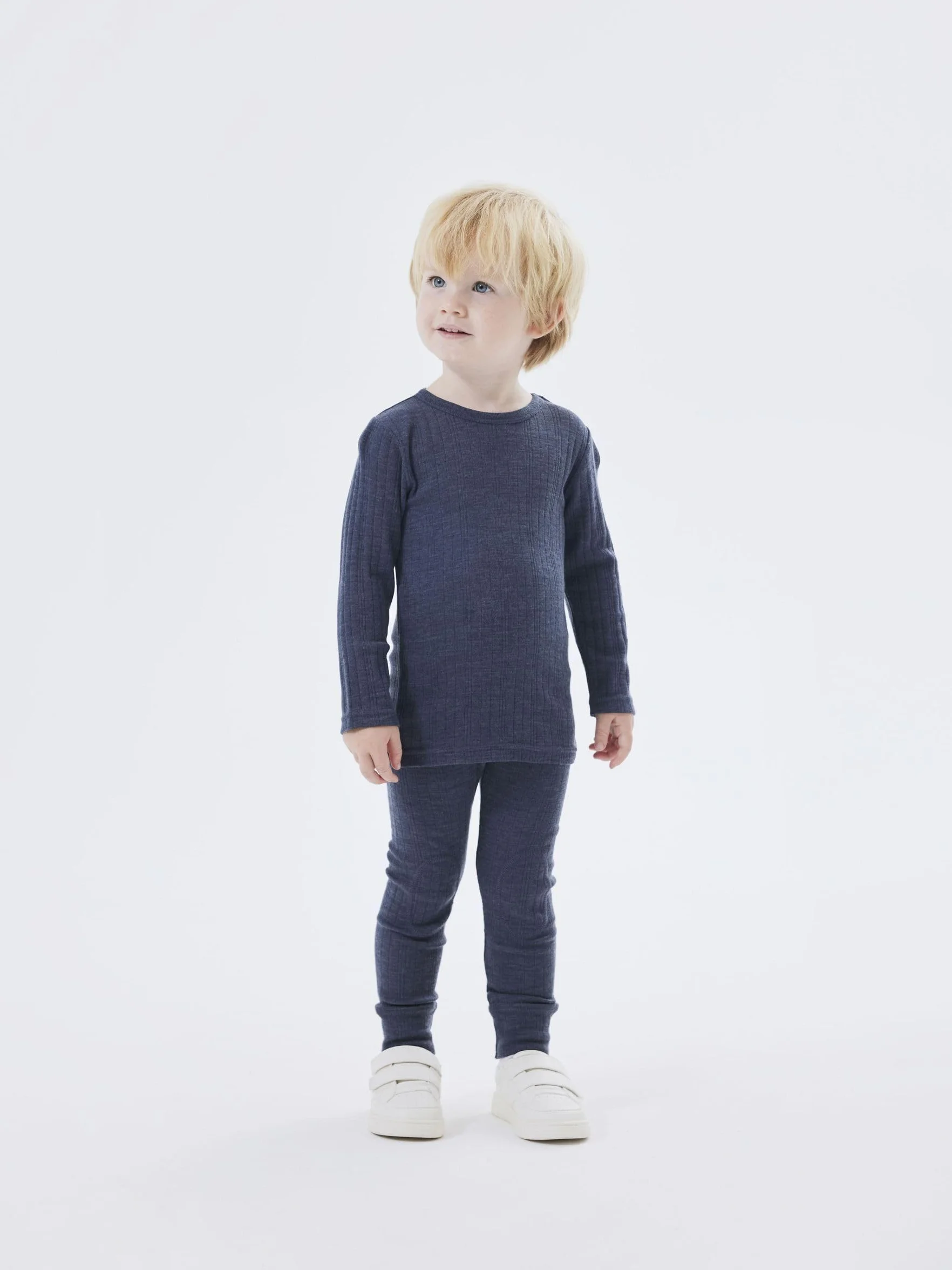 NAME IT Nmmwang Wool Needle Longjohn Solid Noos - Leginsy Chłopcy