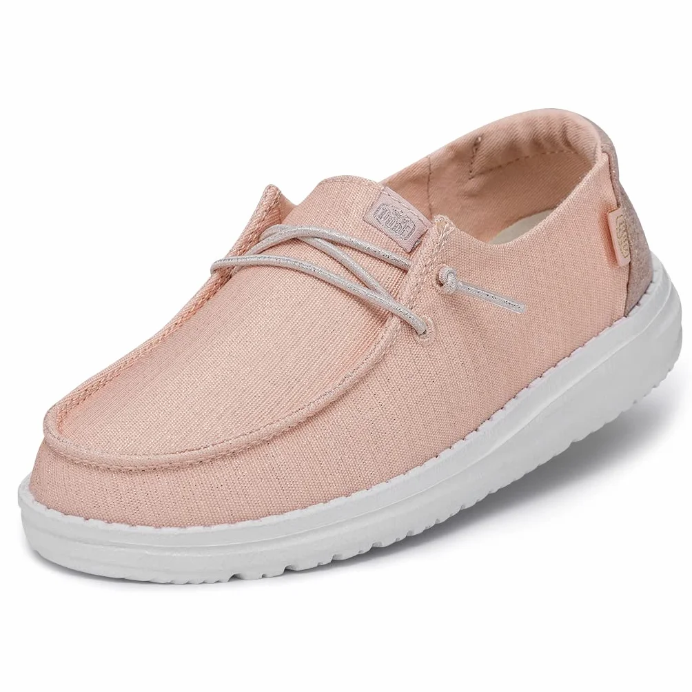 Hey Dude Wendy Youth Glitter Moccasin, Rose Crystal, 31 EU, Różowy kryształ., 31 EU