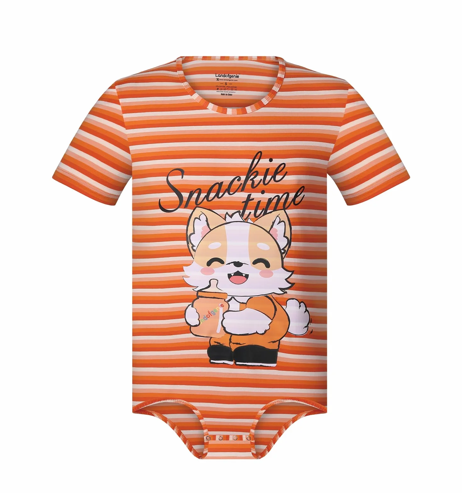 Landofgenie Mężczyźni Pidżama Bodysuit One Piece Rompers Krótki Rękaw Koszula Onesie Piżamy w paski