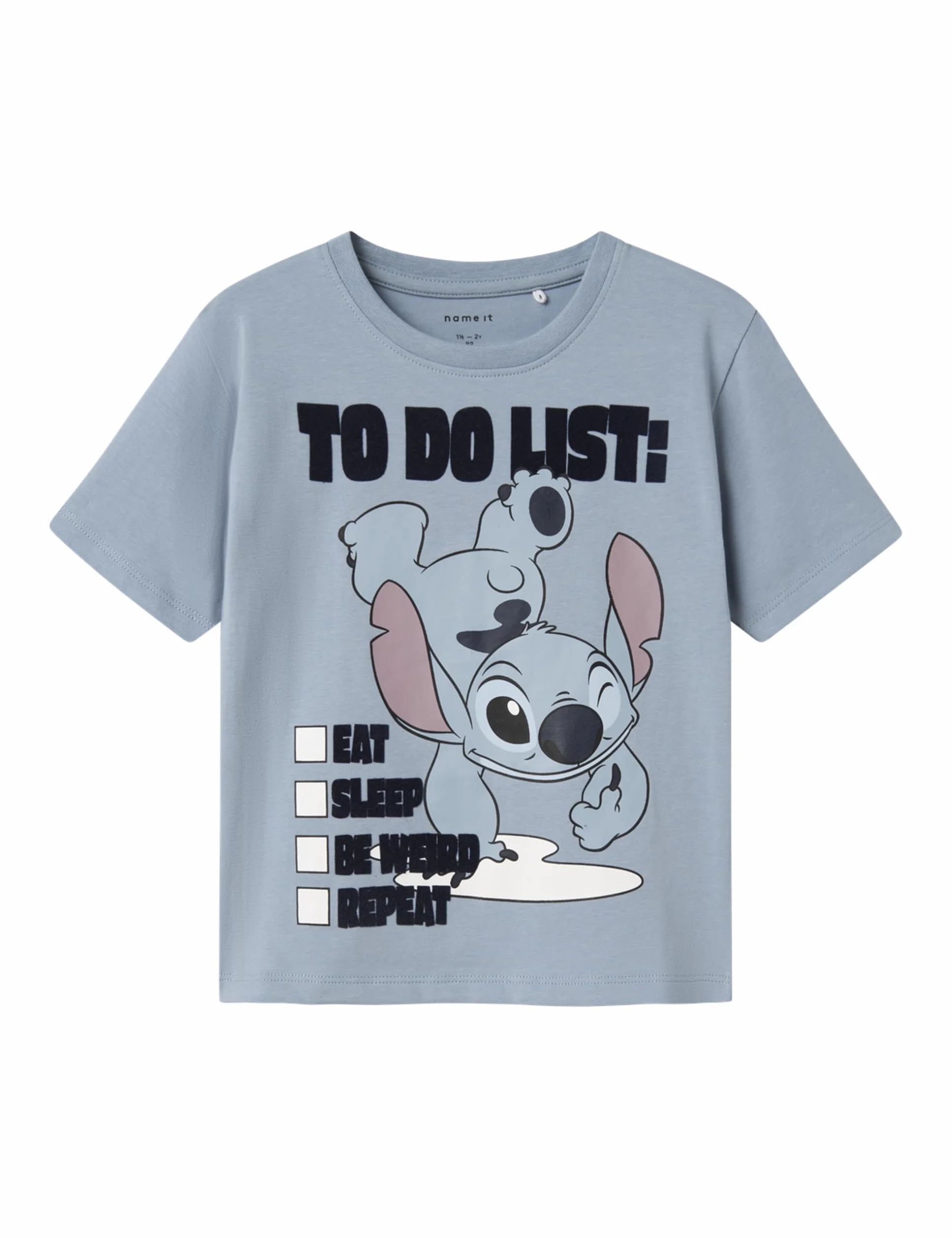 NAME IT Nmmjudd Stitch Nreg Ss Top Wdi dla chłopców, Dusty Blue, 98