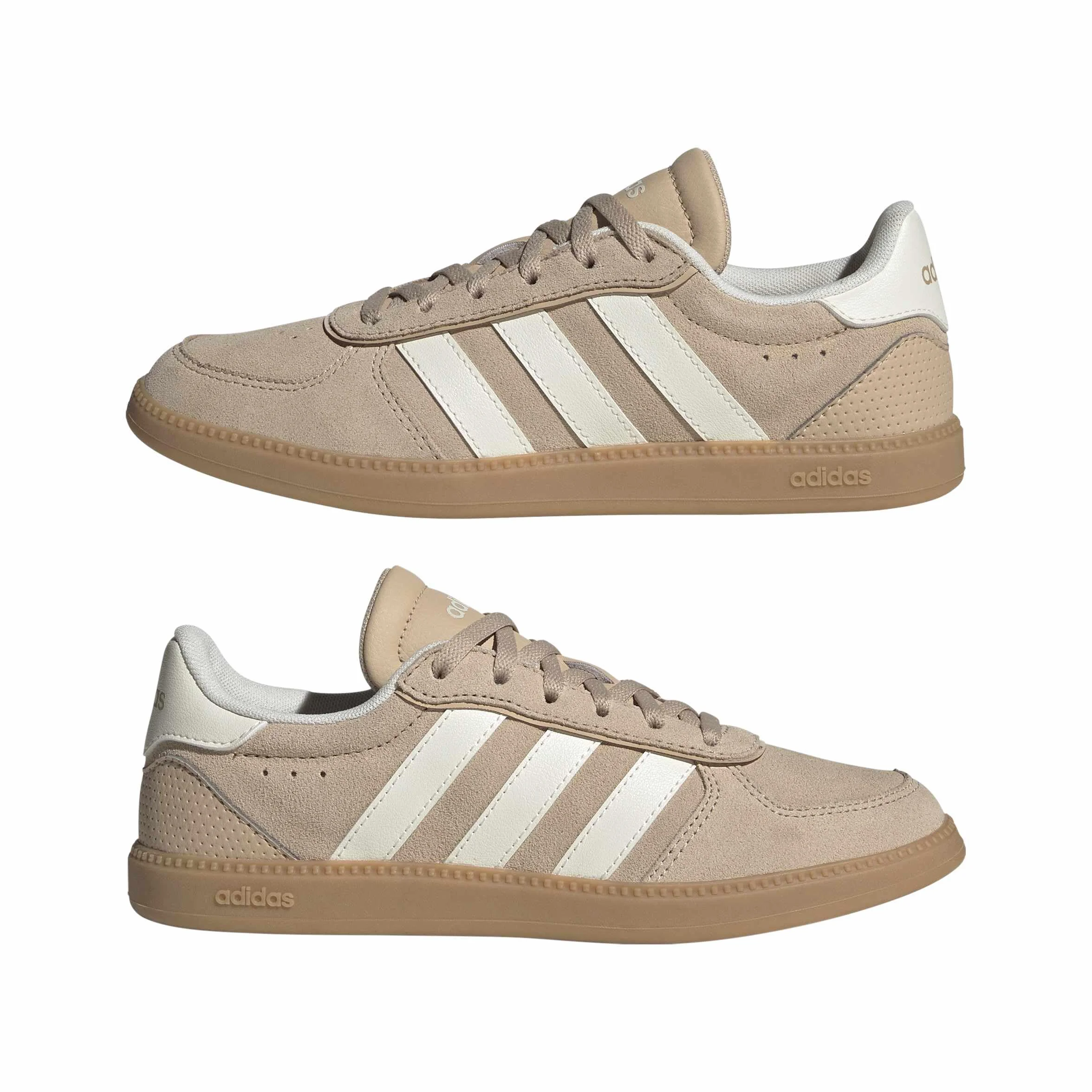adidas Uniseks - dzieci BREAKNET SLEEK SHOES JUNIOR, magic beige/off white/GUM 3, 35 1/2 EU