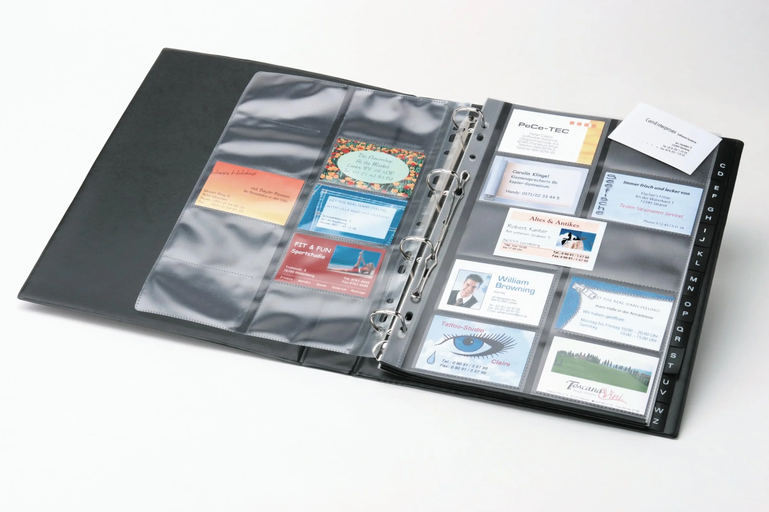 SIGEL VZ351 etui na dwurzędowe wizytówki VZ301, na 200 kart, 10 sztuk