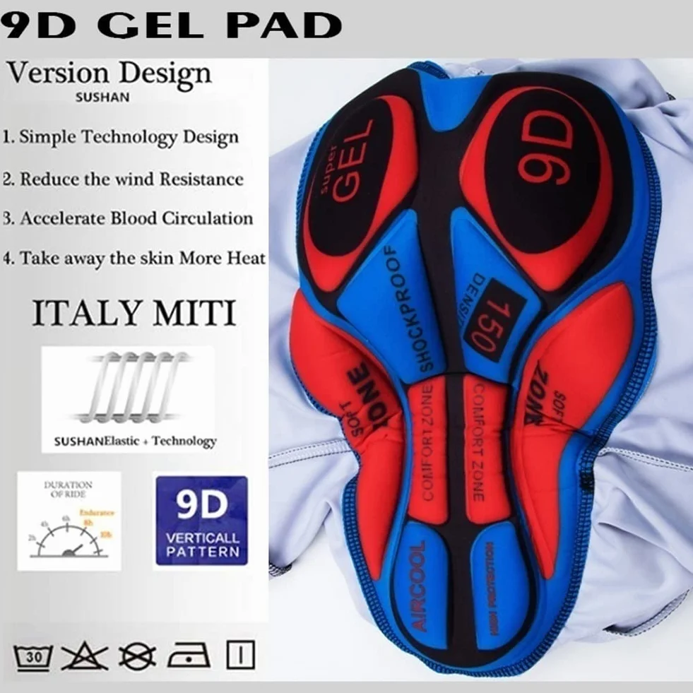 Damski kombinezon wyścigowy Triathlon, kombinezon rowerowy, kombinezon rowerowy z długim rękawem zestaw rajstop rowerowych MTB jednolity podkładka żelowa Speedsuit (Color : 03, Size : Large)