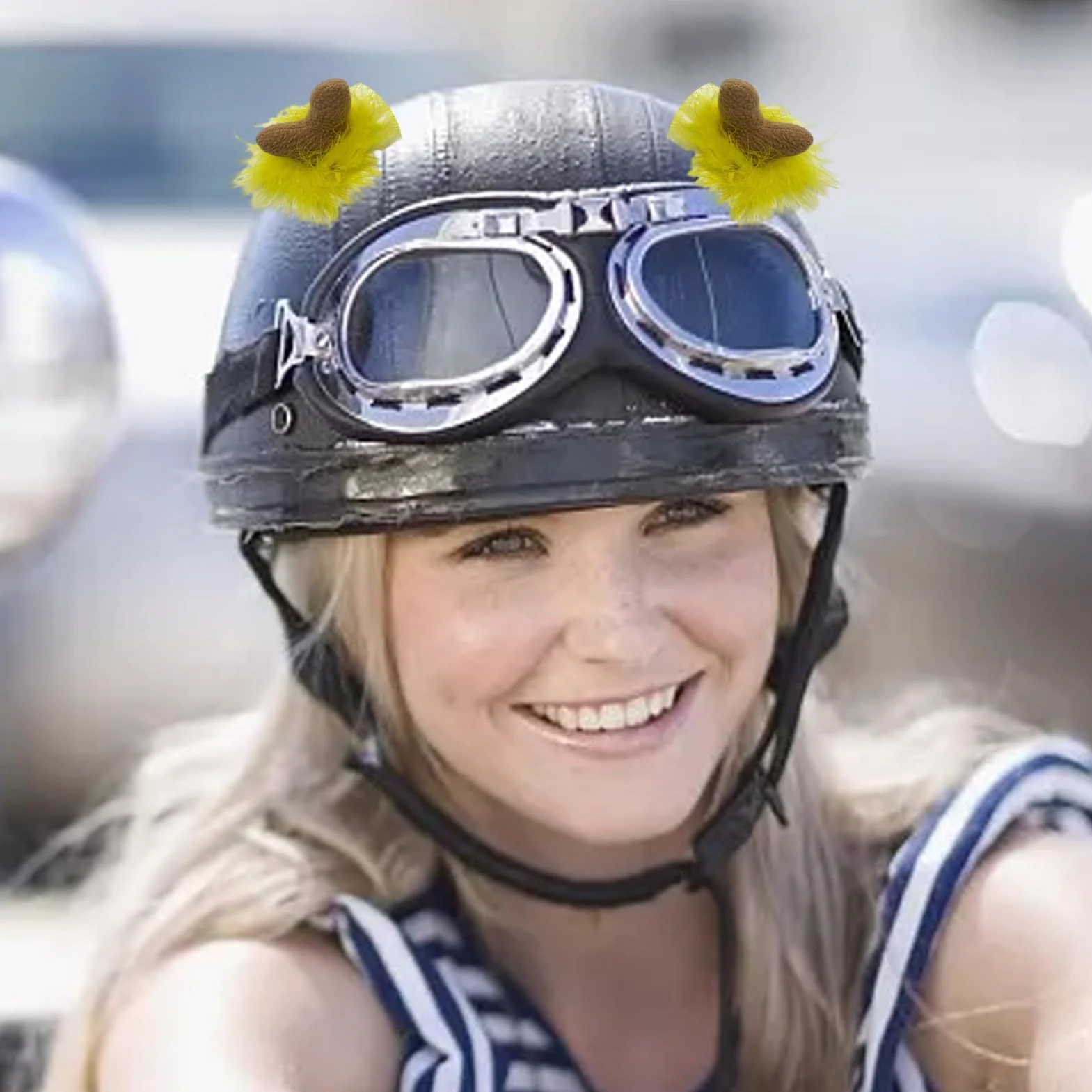 Pluszowe rogi jelenia, poro?e kasków motocyklowych,Ozdoba z pluszowego poro?a | ?liczne dekoracje do jazdy snowboardzie, akcesoria do kasków motocyklowych do jazdy nartach, jazdy