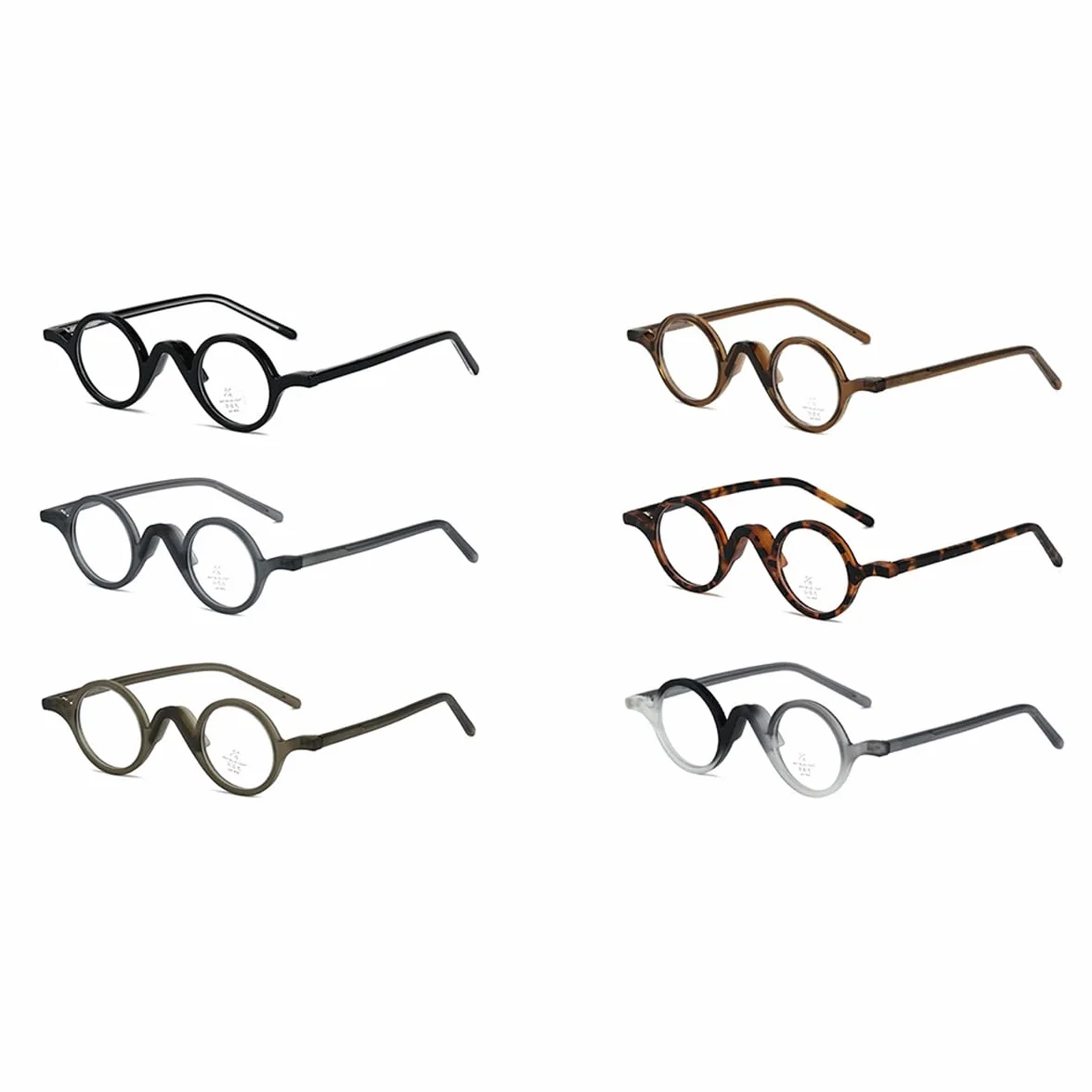 Okrągłe szkła dla mężczyzn i kobiet, okulary w stylu vintage, TR90, małe soczewki, oprawki z przezroczystą soczewką, okulary retro