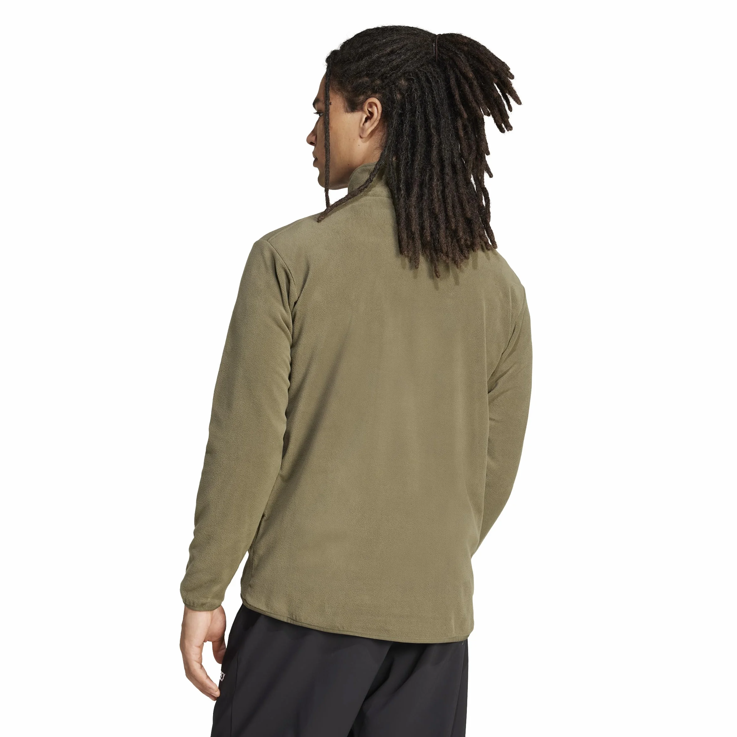 adidas Mężczyźni Terrex Multi Essentials Half Zip Fleece Jacket, olive strata, L