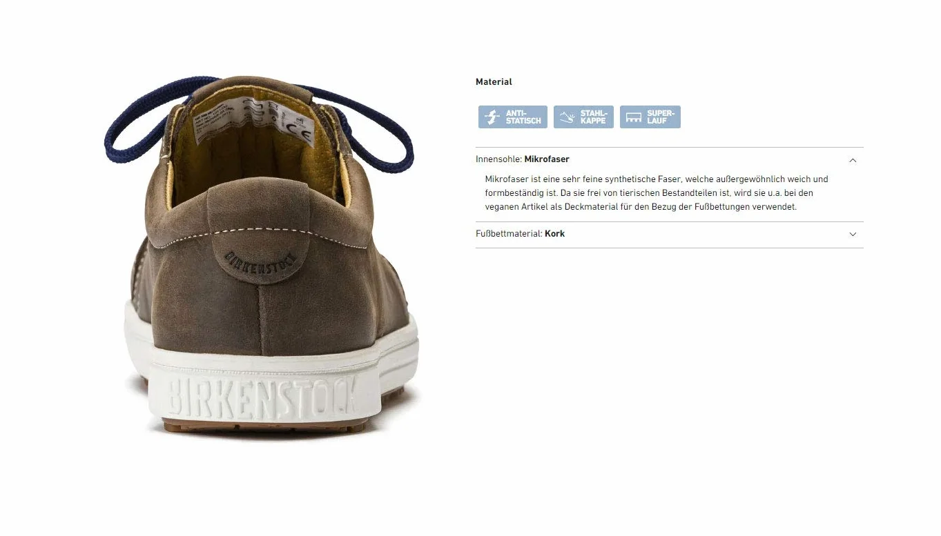 BIRKENSTOCK Profesjonalne buty ochronne QS 500 skóra naturalna brązowe rozm. 47
