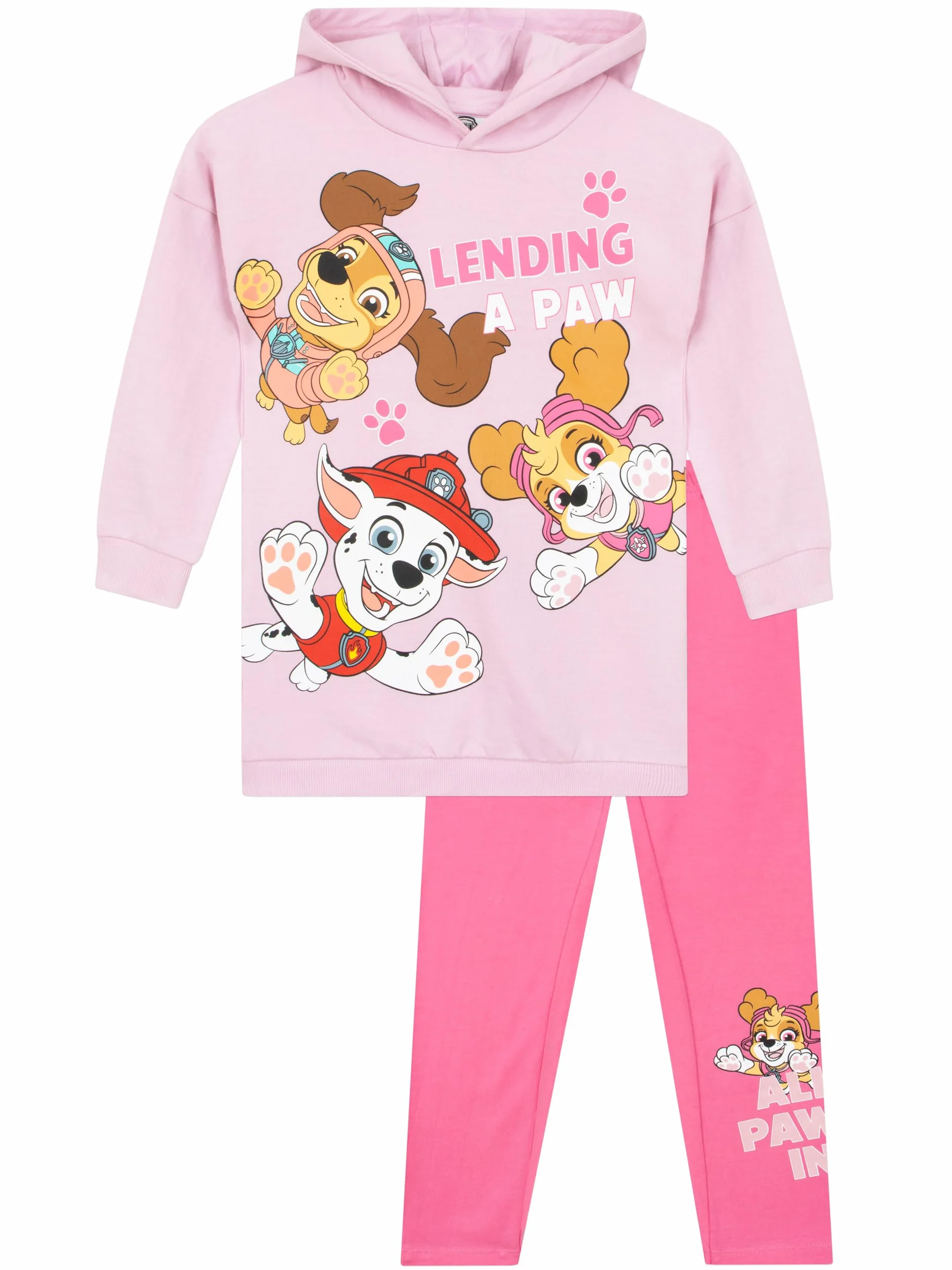 PAW Patrol Outfit | Zestaw Bluza z Kapturem i Legginsy dla Dziewczynek | Ubrania dla Dziewczynek