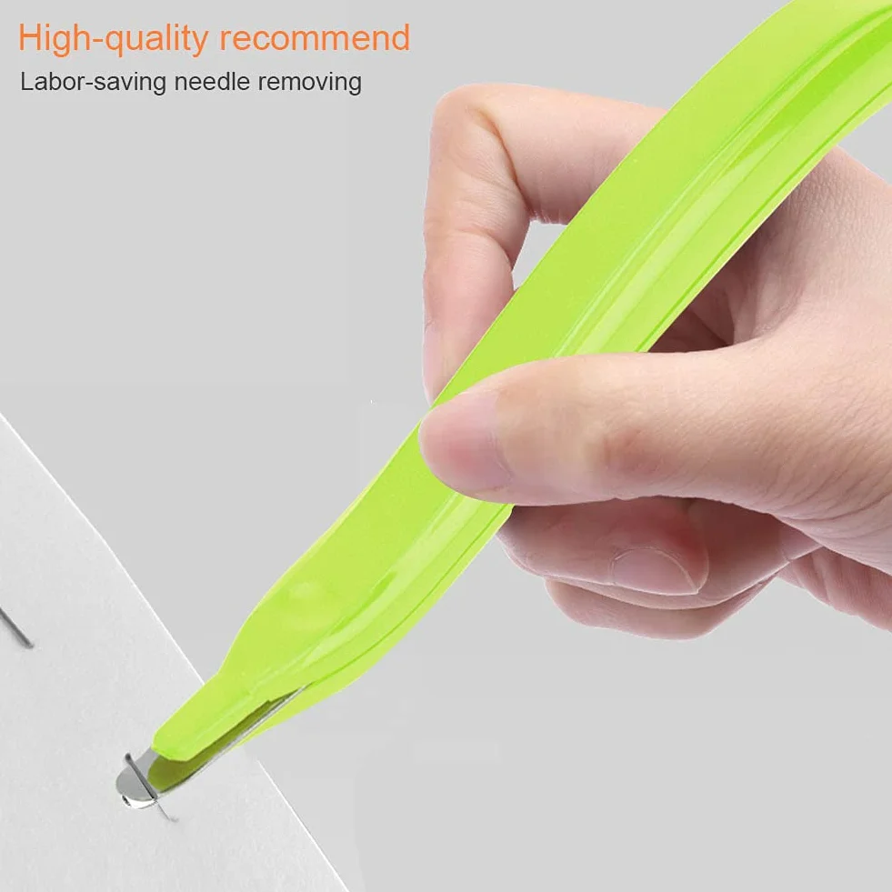 Klammerentferner Stift Arbeitssparende Staple Remover Stiftform Magnetkopf Nadel Remover Tool(Green)