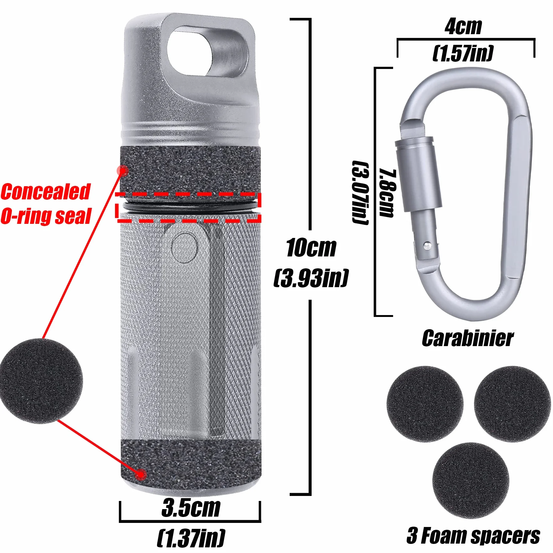 Aenllosi Etui Ledger Nano - pasuje do portfela sprzętowego Nano S/X/S Plus - stop aluminium, ognioodporne i wodoodporne - Ochronne przechowywanie zimnego portfela do kryptowalut.., Srebrny, Portfel,