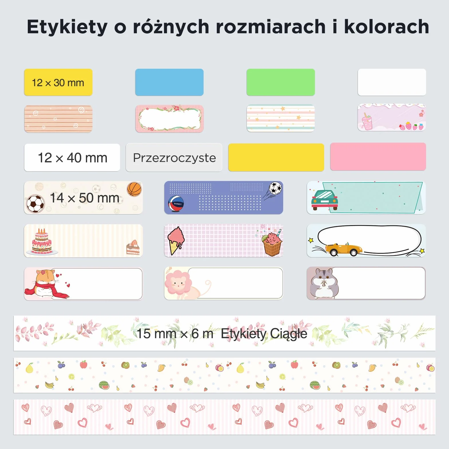 SUPVAN KATASYMBOL E10/E11/E16 Taśma do Etykiet Termiczne Wodoodporne, Samoprzylepne Etykiety Żaroodporne Do Domu, Biura, Szkoły, 15 mm X 6 m, 2 Rolki, Czarny Na Biały