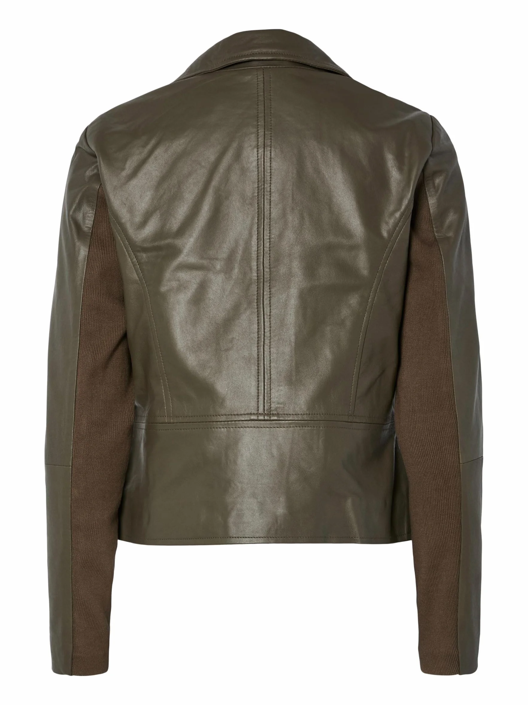 Y.A.S Damska kurtka Yassophie Leather Jacket Noos, Dark Olive, x_s, ciemnooliwkowy, S