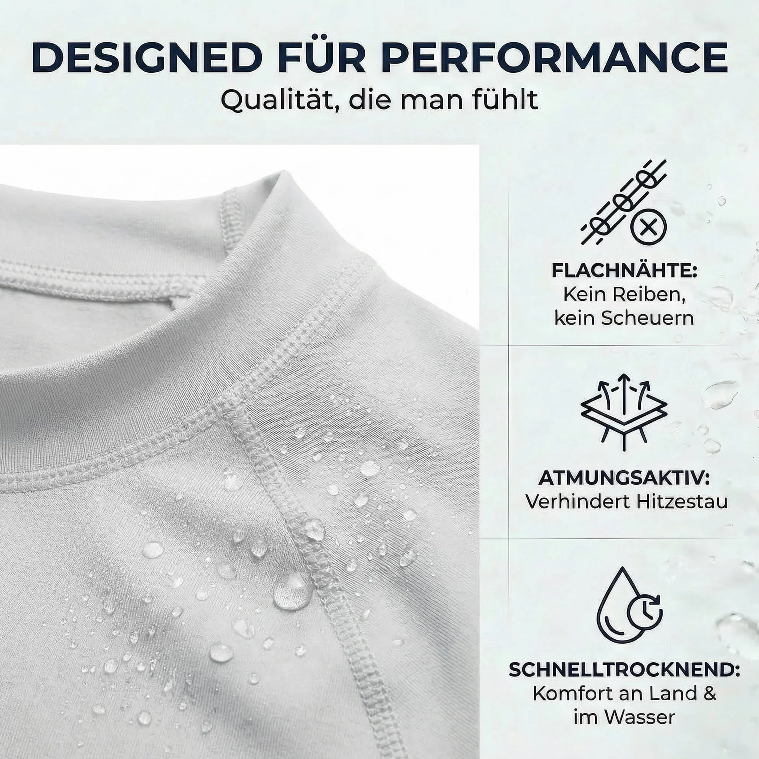 iQ-UV iQ UV 300 koszulka ciasno wycięta, z długim rękawem, ochrona przed promieniowaniem UV. Mężczyźni Uv-shirt Iq 300 Watersport Long Sleeve
