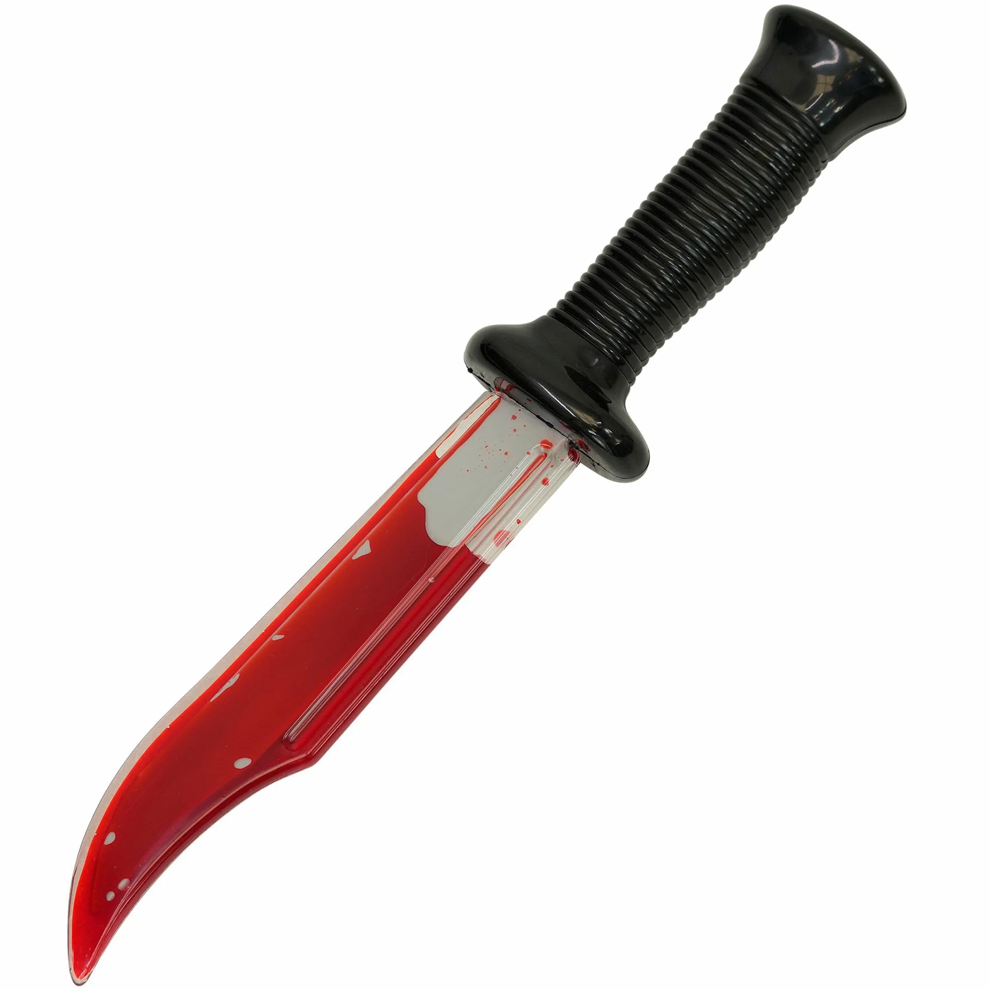 W WIDMANN MILANO Party Fashion 6695K - krwawy nóż, 34 cm, akcesoria, dekoracja, krew, czarny, sztuczna krew, tworzywo sztuczne, Jack The Ripper, psycho, Halloween, karnawał, impreza tematyczna