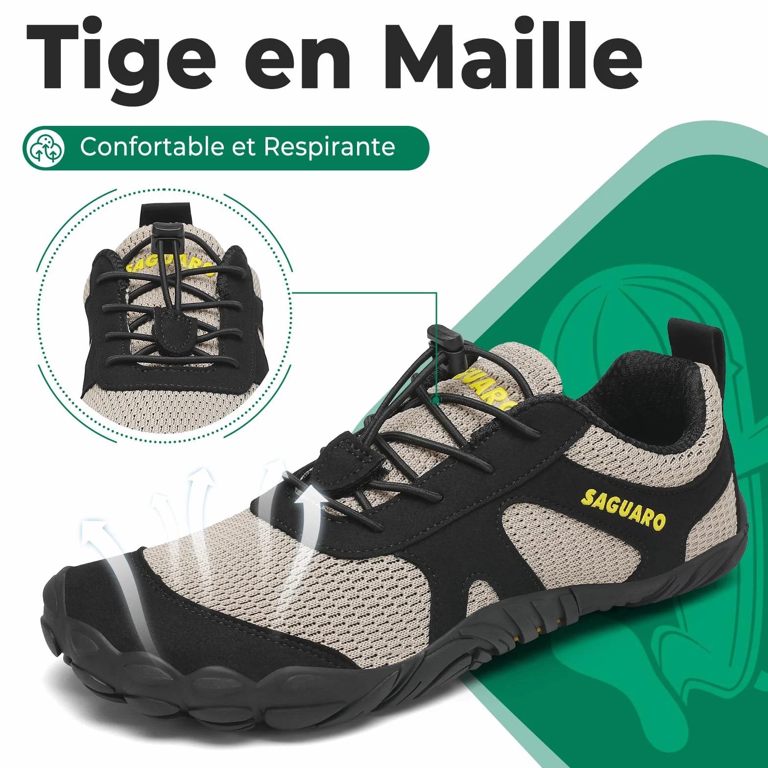 SAGUARO Buty do biegania boso męskie, damskie, minimalistyczne rozmiar 36-48
