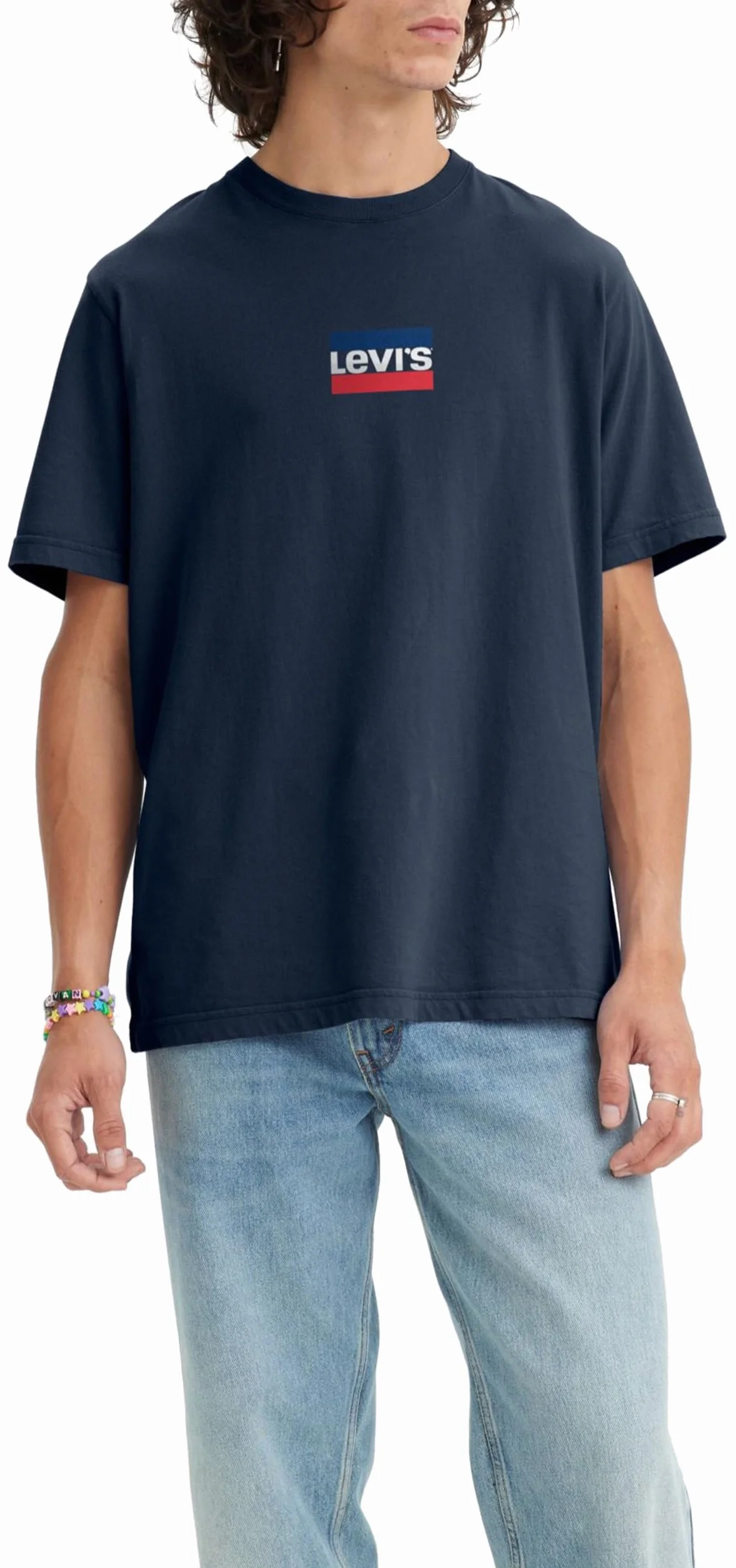 Levi's Mężczyźni Graphic Crewneck Tee T-Shirt, Mini Sportswear Dress Blues, XS
