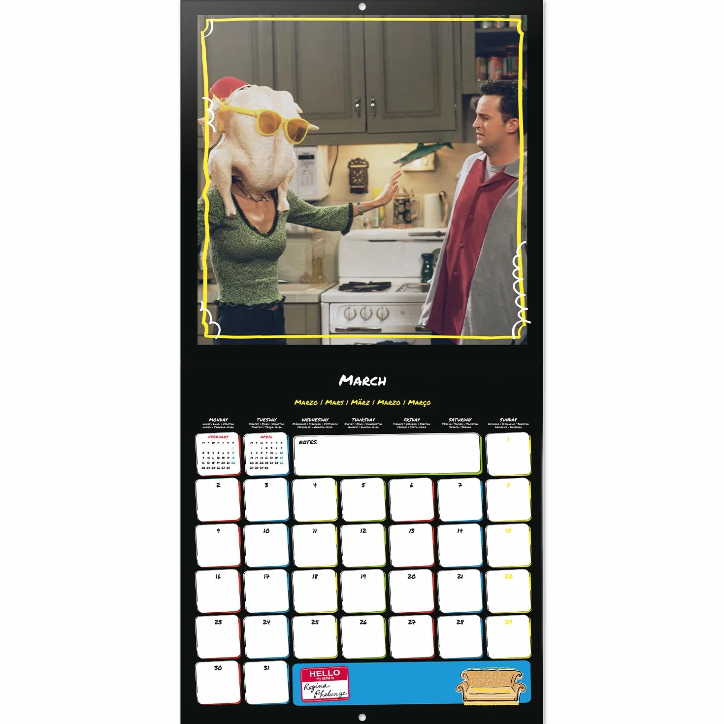 Grupo Erik Wall Calendar 2026 - Friends Calendar 2026 | Square 30 x 30 cm - 12 x 12 inches Wall Planner, Family Planner Month To View | TV Show Gifts For Friends
