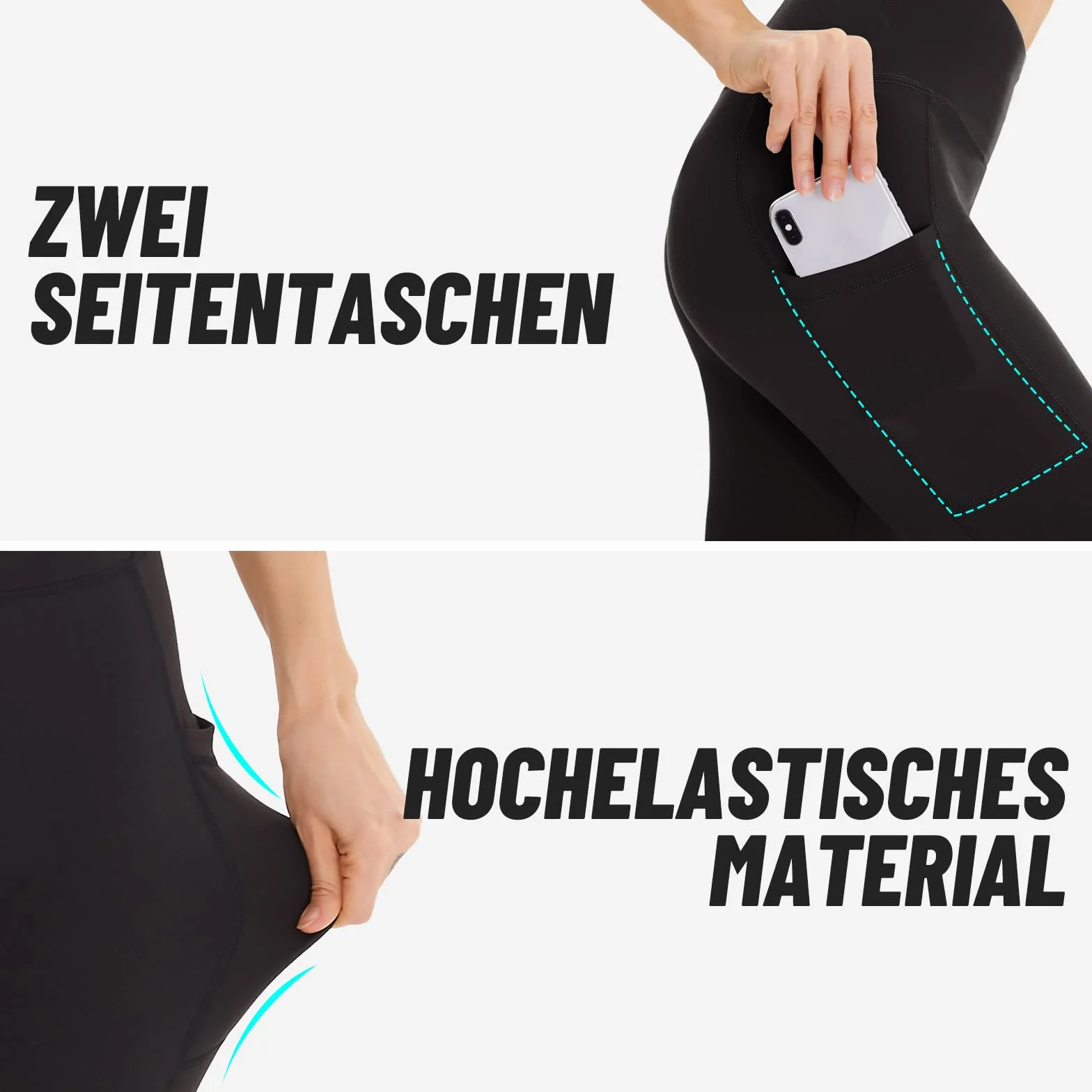 AMIYOYO Damskie legginsy termiczne z podszewką, z wysokim stanem, nieprzezroczyste, z polarem, ciepłe, przytulne, elastyczne, sportowe legginsy