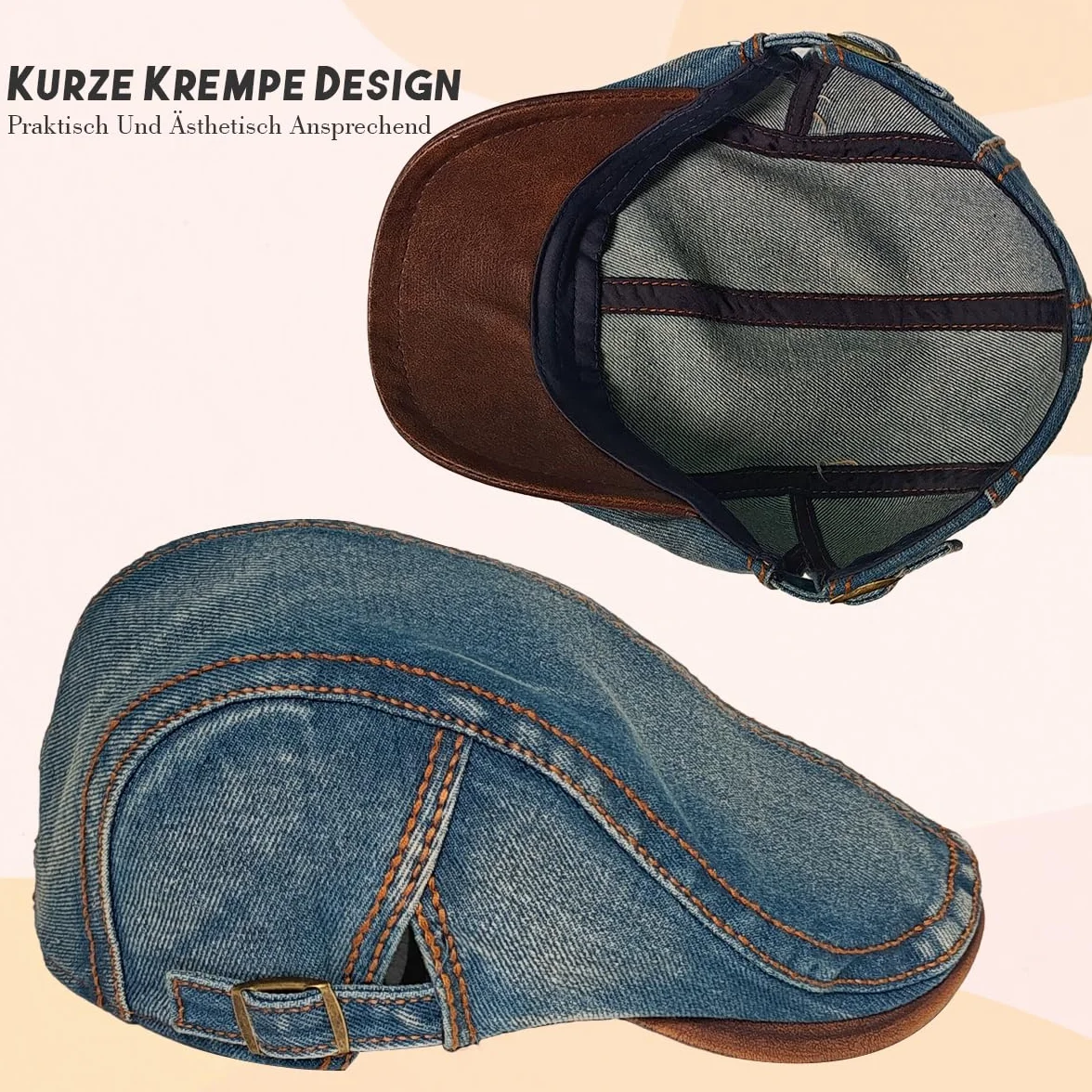 Unisex Denim Flatcap męska czapka z daszkiem czapka beret czapka z daszkiem damska czapka beret regulowana czapka rekreacyjna czapka beret czapka beret