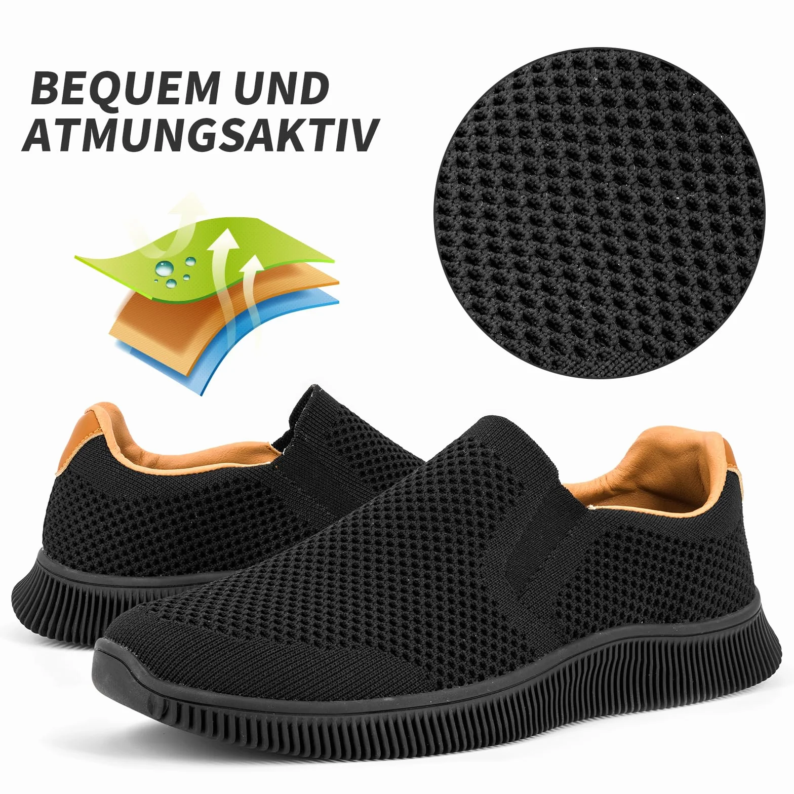 MrToNo Męskie buty do biegania na łódkę do noszenia na co dzień wsuwane trampki siatkowe do biegania niskie buty do koszykówki, sportowe buty outdoorowe do fitnessu