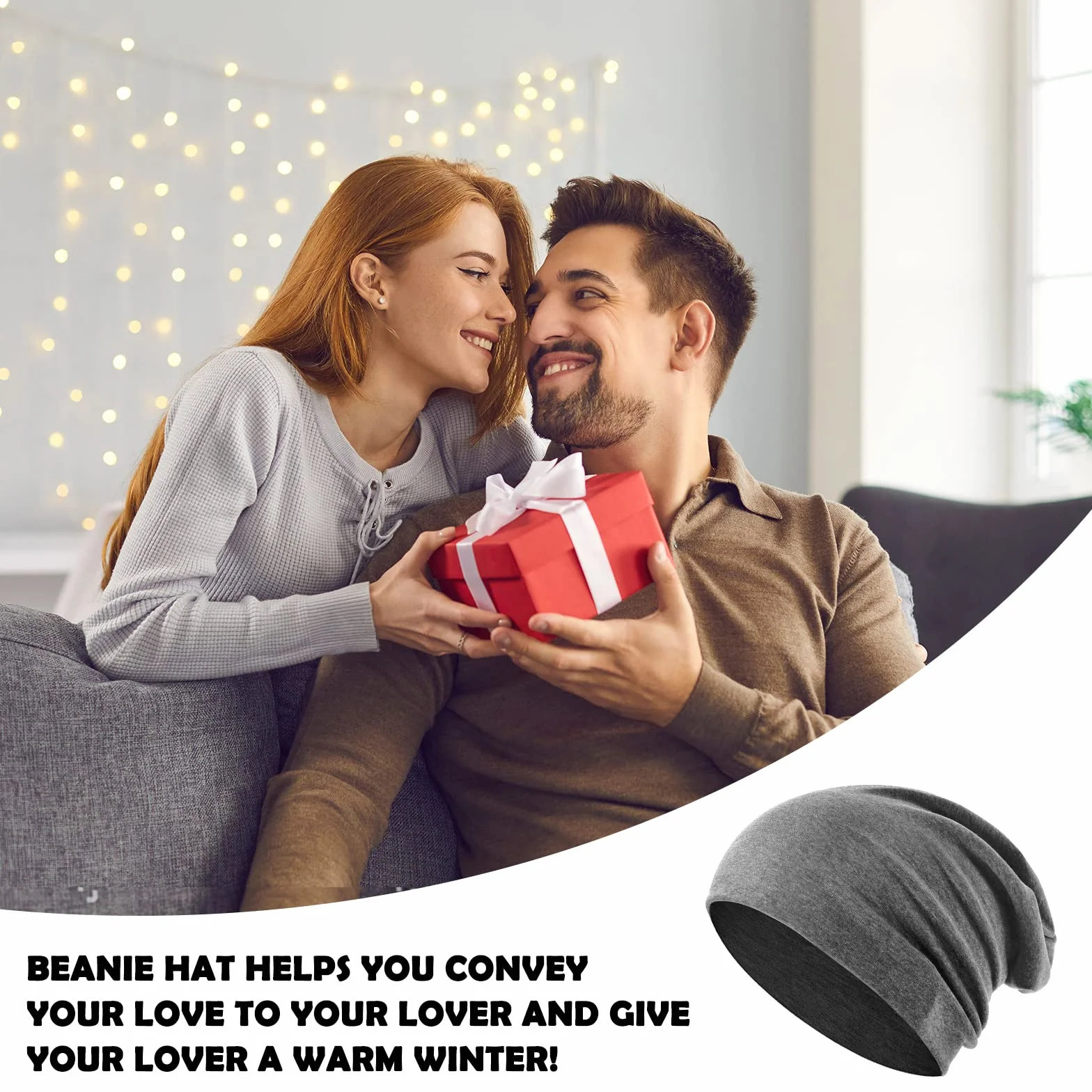 flintronic Czapka typu beanie, luźna czapka z bawełny, lekka i miękka czapka zimowa, elastyczna, dla mężczyzn i kobiet