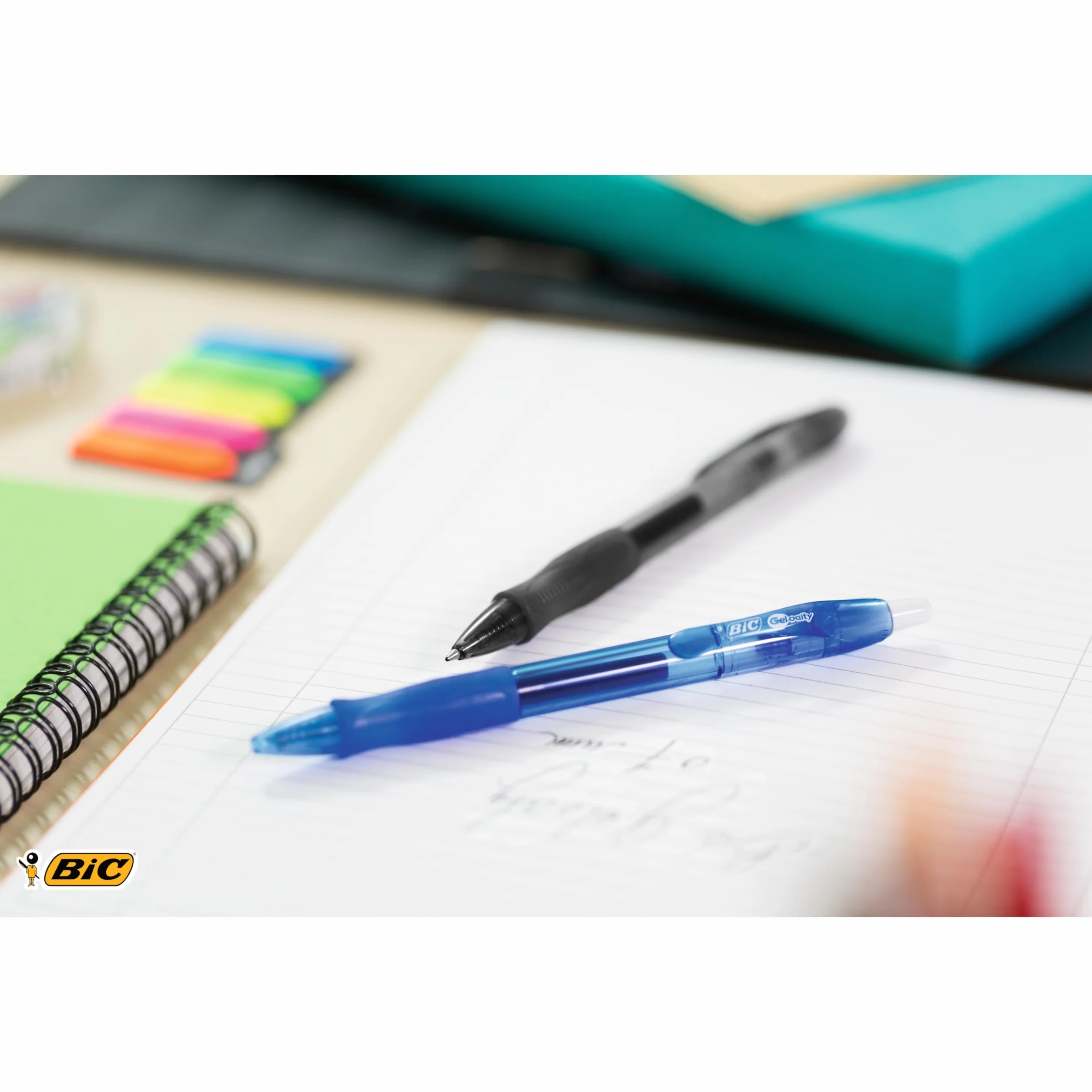 Bic Gel-Ocity 829158 Długopisy Żelowe, Niebieski, 12 sztuk
