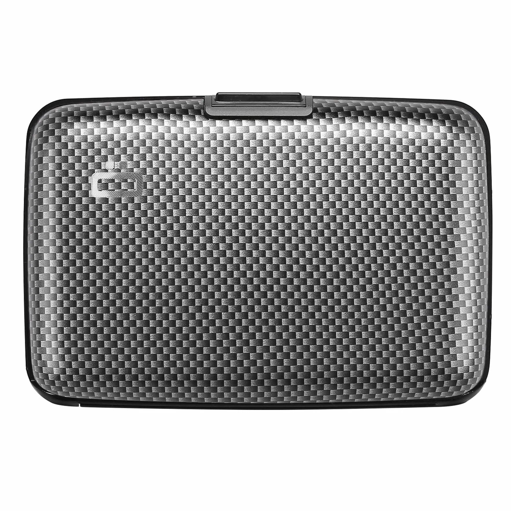 Aluminiowy portfel na karty, ochrona RFID przed oszustwami i rozmagnesowaniem, kompaktowy portfel, model Smart Case STOCKHOLM V1 (Carbon Effect)