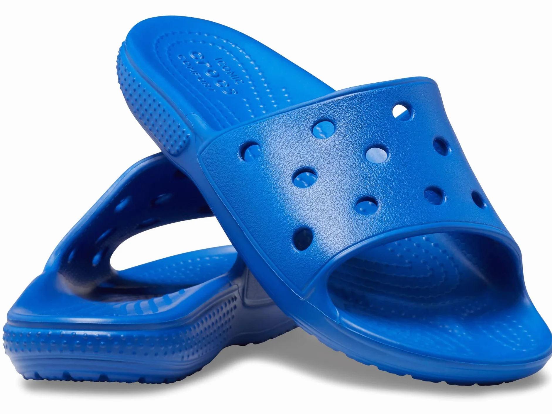 Crocs Mixed Kids Classic Crocs Slide K chodot, niebieska śruba, 30/31 EU, Niebieska śruba, 30-31 EU