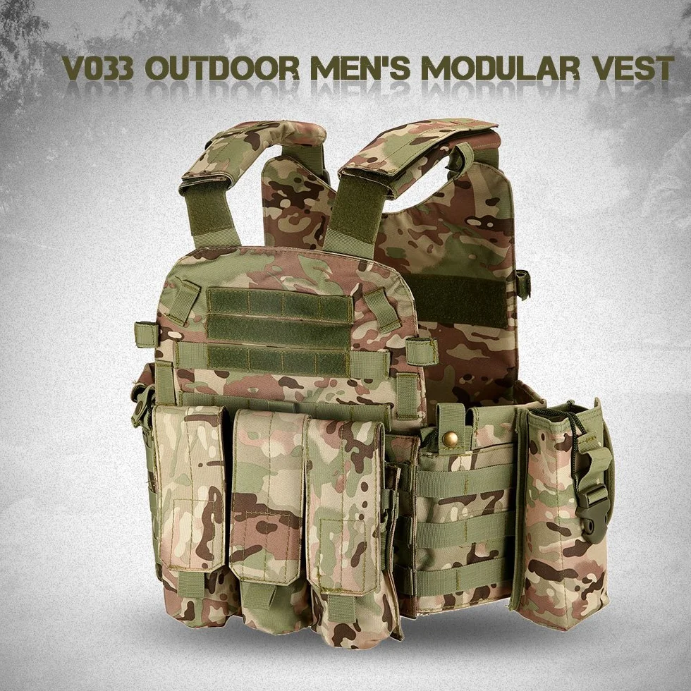 Lixada Outdoor Modular Molle Kamizelka Polowanie na Pierś Carrier Kamizelka z Kieszeni Nawodnienia